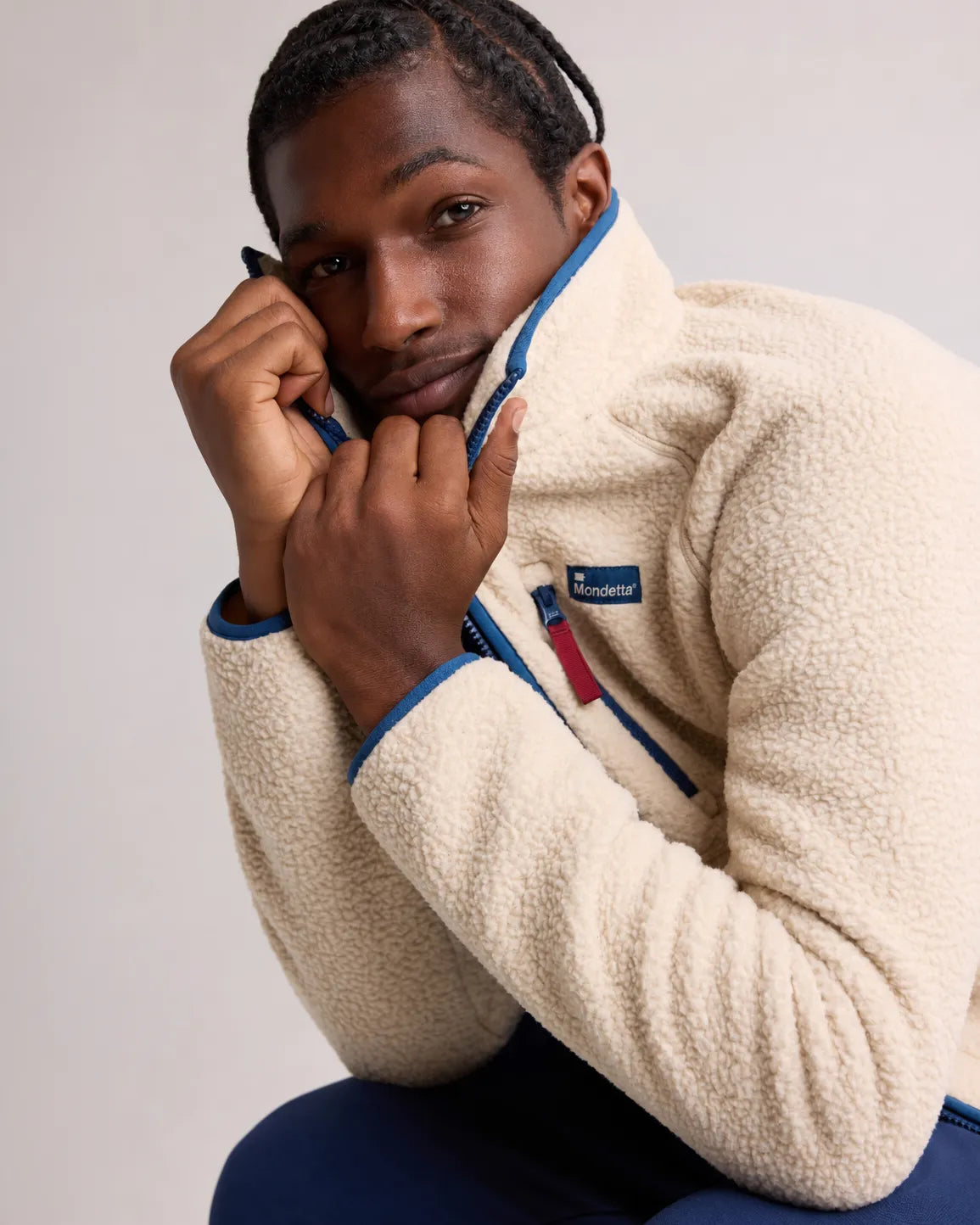 The Berber Soft Luxe Zip Jacket - Abbey Stone