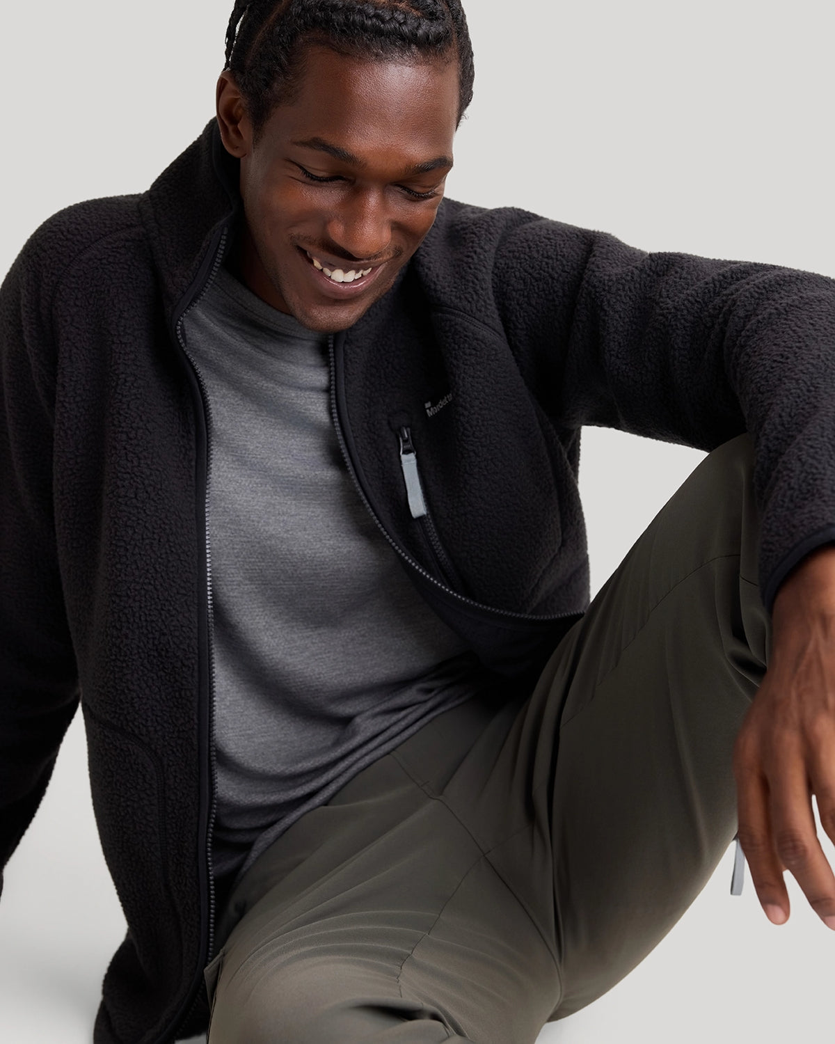 The Berber Soft Luxe Zip Jacket - Moonless Night