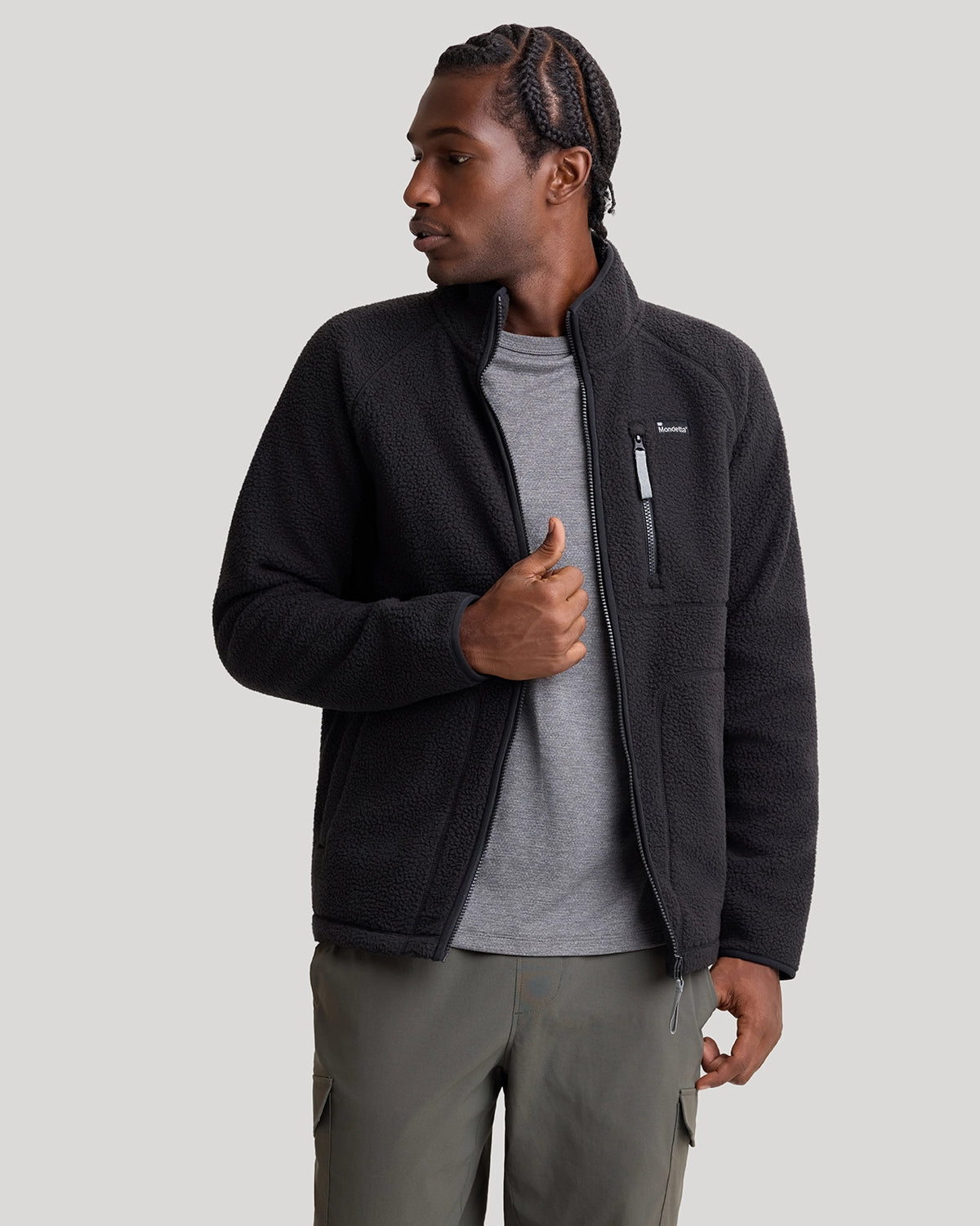 The Berber Soft Luxe Zip Jacket - Moonless Night