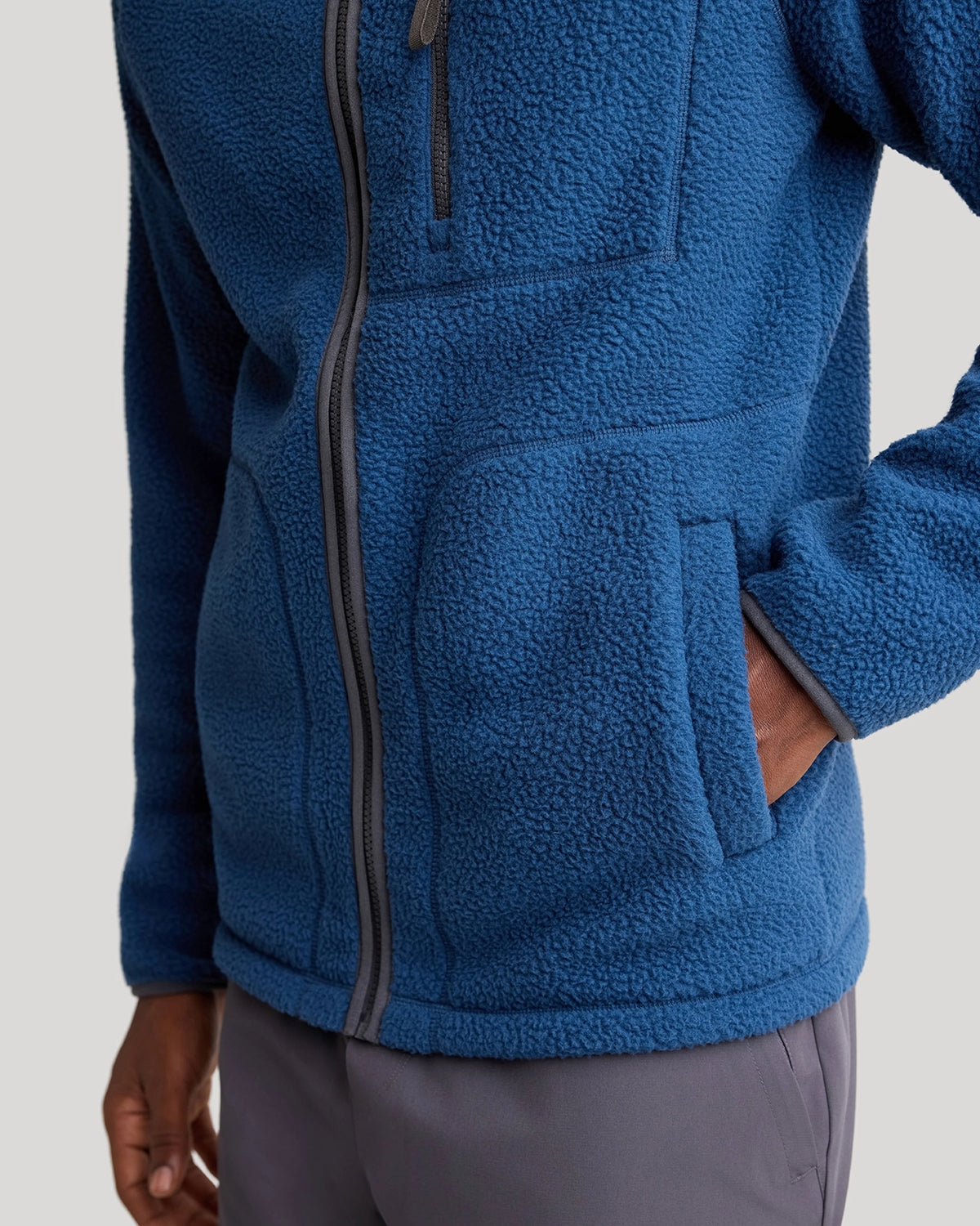 The Berber Soft Luxe Zip Jacket - Moonlit Ocean Navy