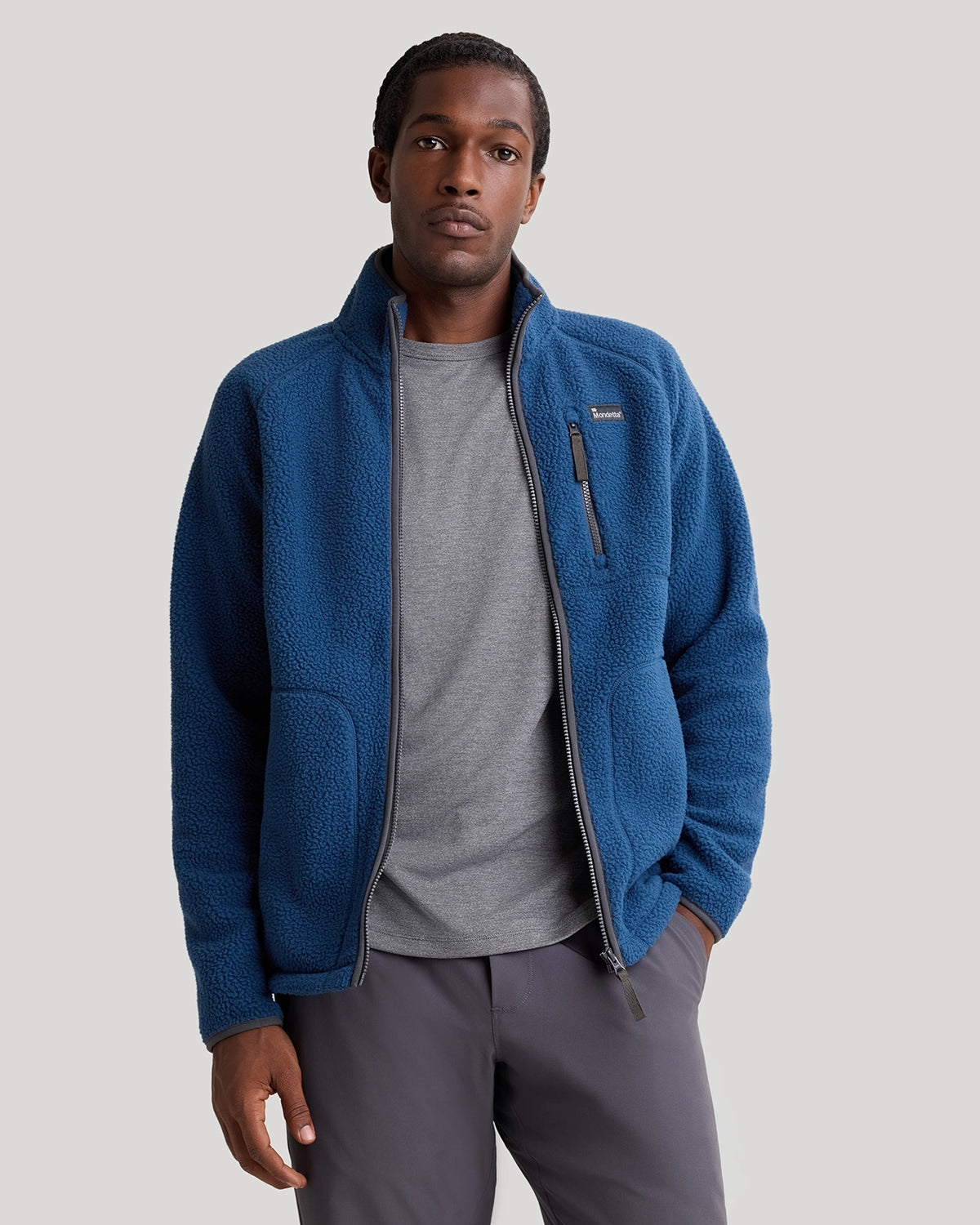 The Berber Soft Luxe Zip Jacket - Moonlit Ocean Navy