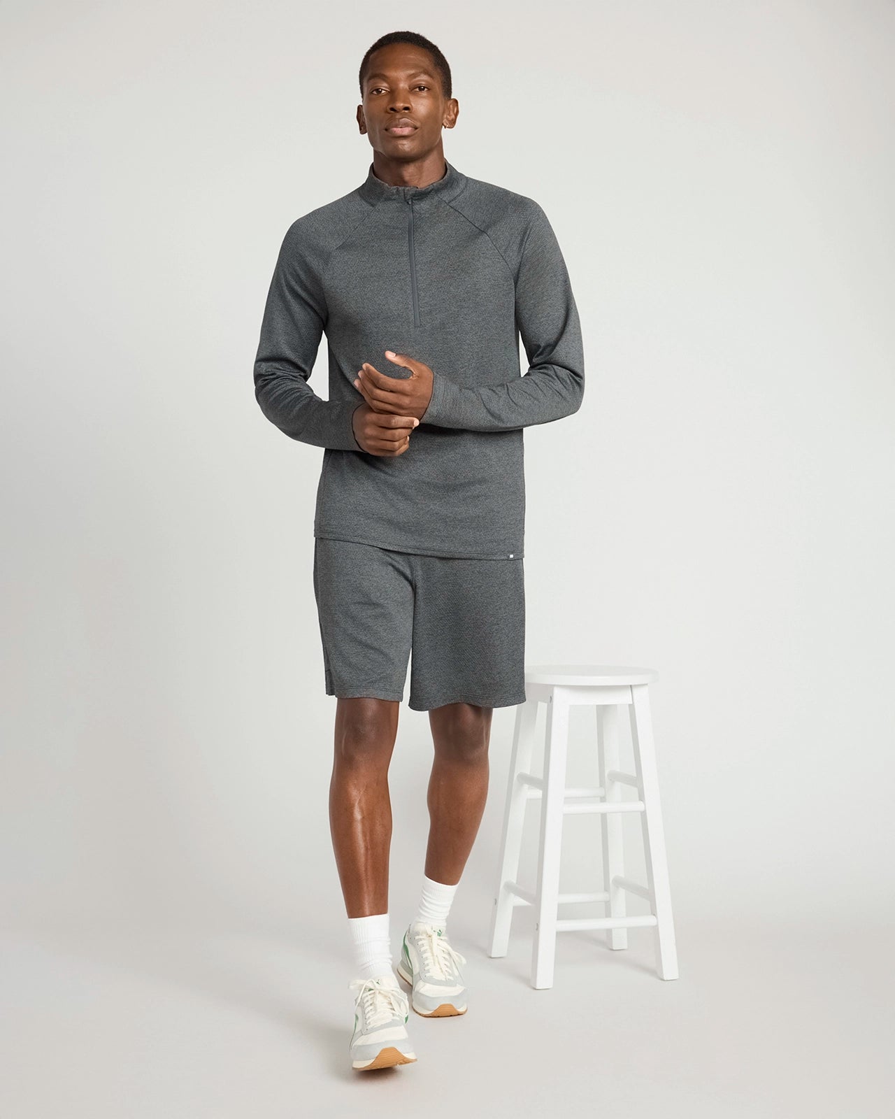 The Active Stretch GRS Certified Recycled Poly Melange 1/4 Zip