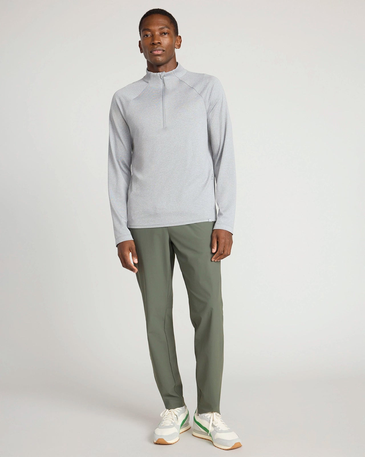 The Active Stretch GRS Certified Recycled Poly Melange 1/4 Zip