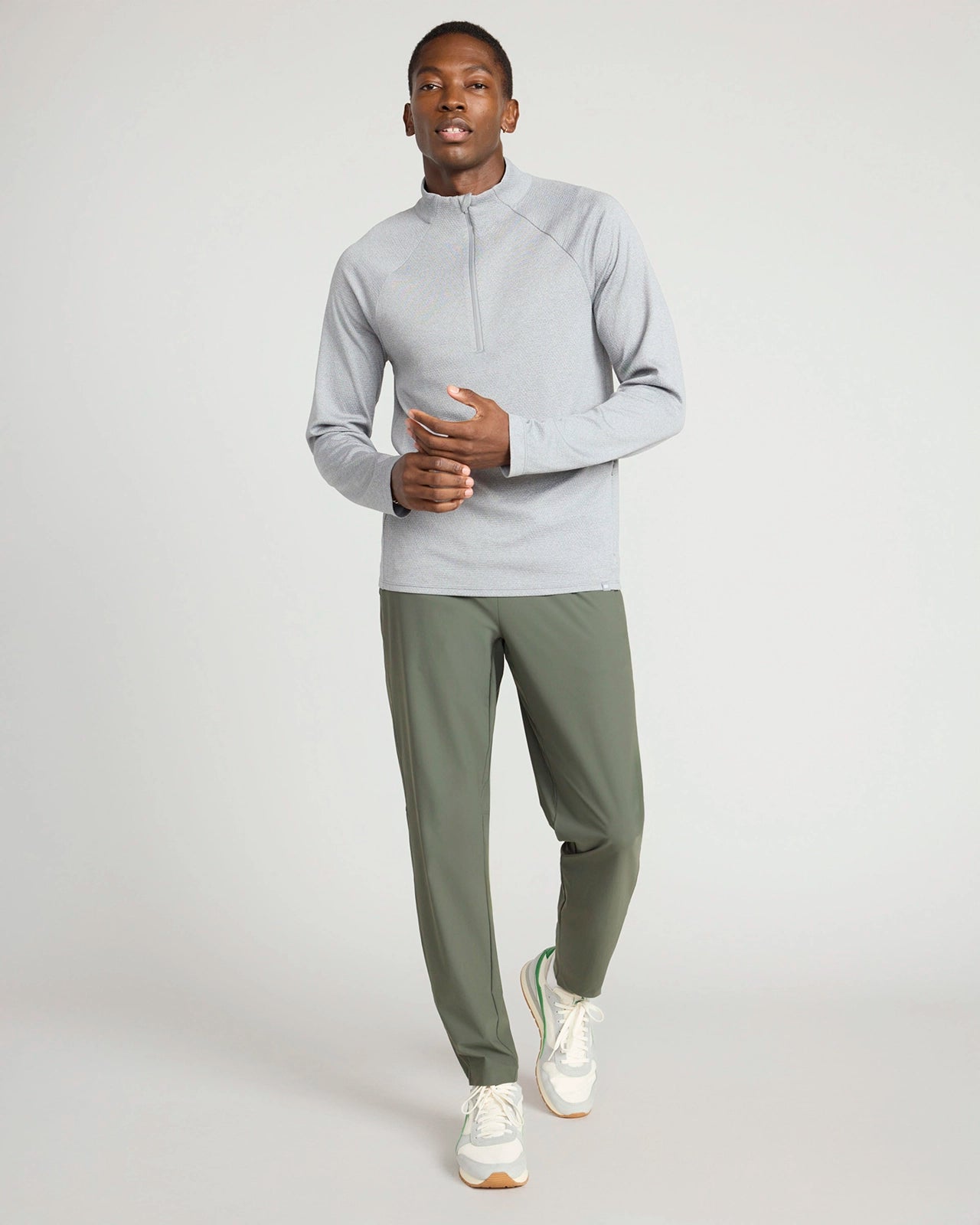 The Active Stretch GRS Certified Recycled Poly Melange 1/4 Zip
