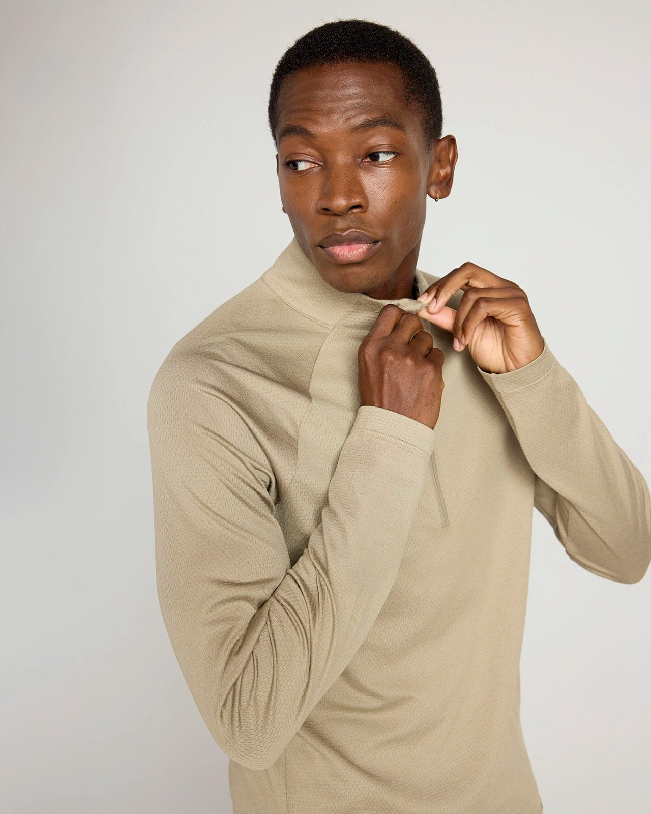 The Active Stretch GRS Certified Recycled Poly Melange 1/4 Zip