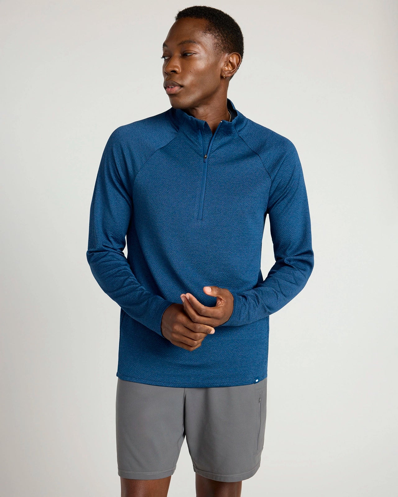 The Active Stretch GRS Certified Recycled Poly Melange 1/4 Zip