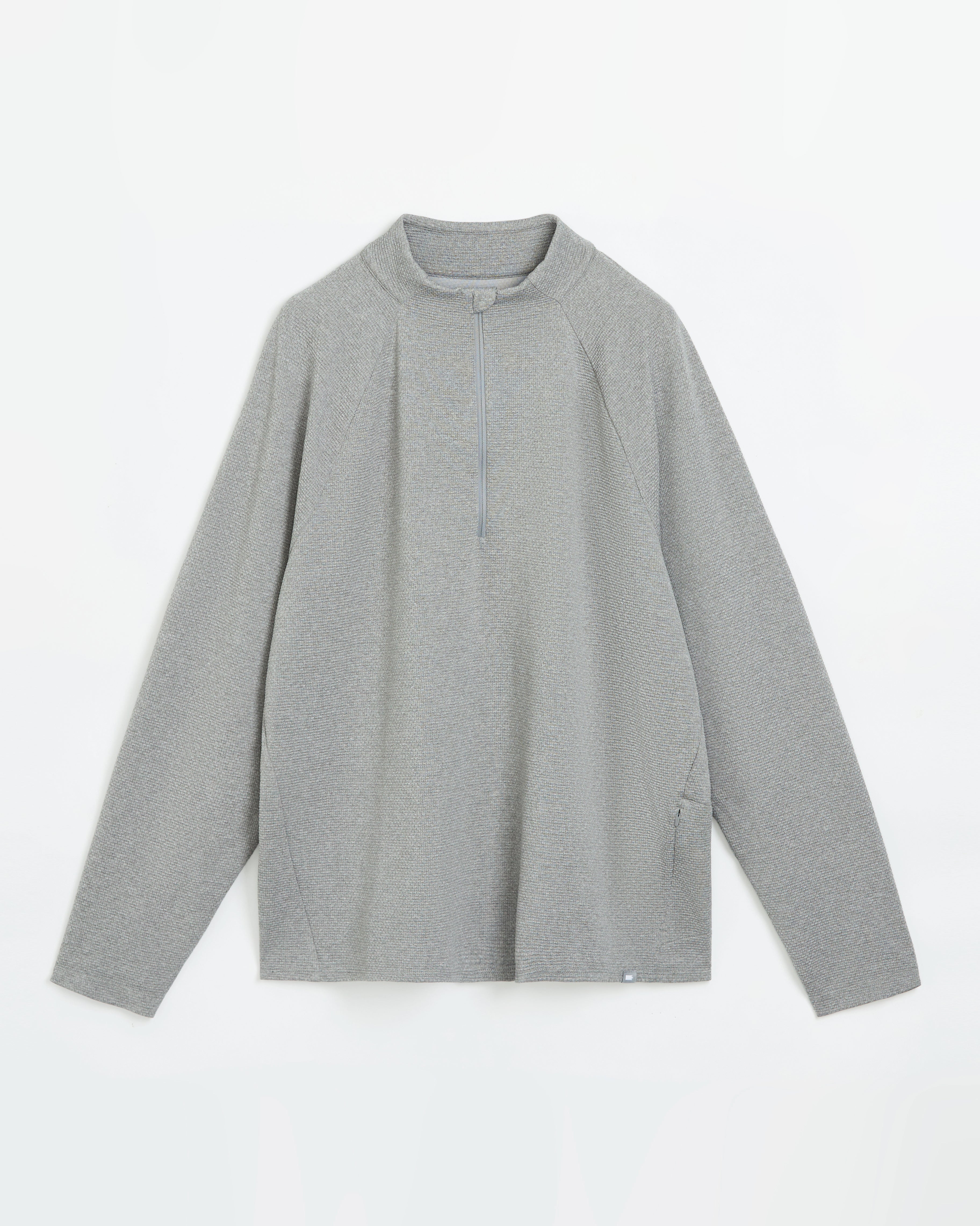 The Active Stretch Melange 1/4 Zip - Grey Melange
