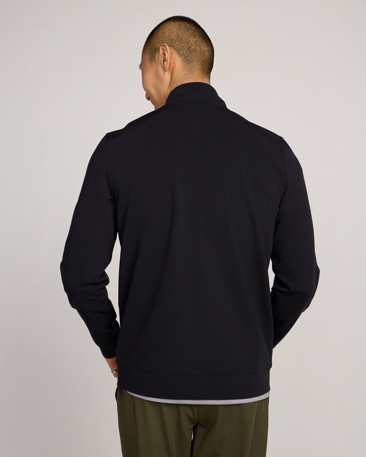 The Active Micro Ottoman Full Zip Jacket - Black