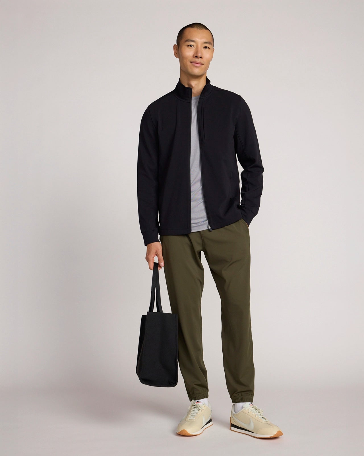 The Active Micro Ottoman Full Zip Jacket - Black