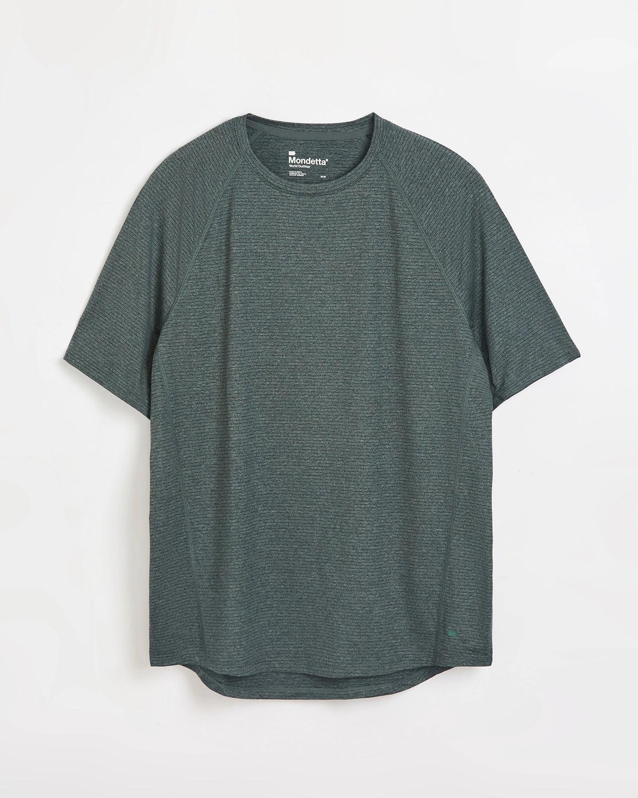 The Active Soft Stripe Sport Tee - Heather Deep Green