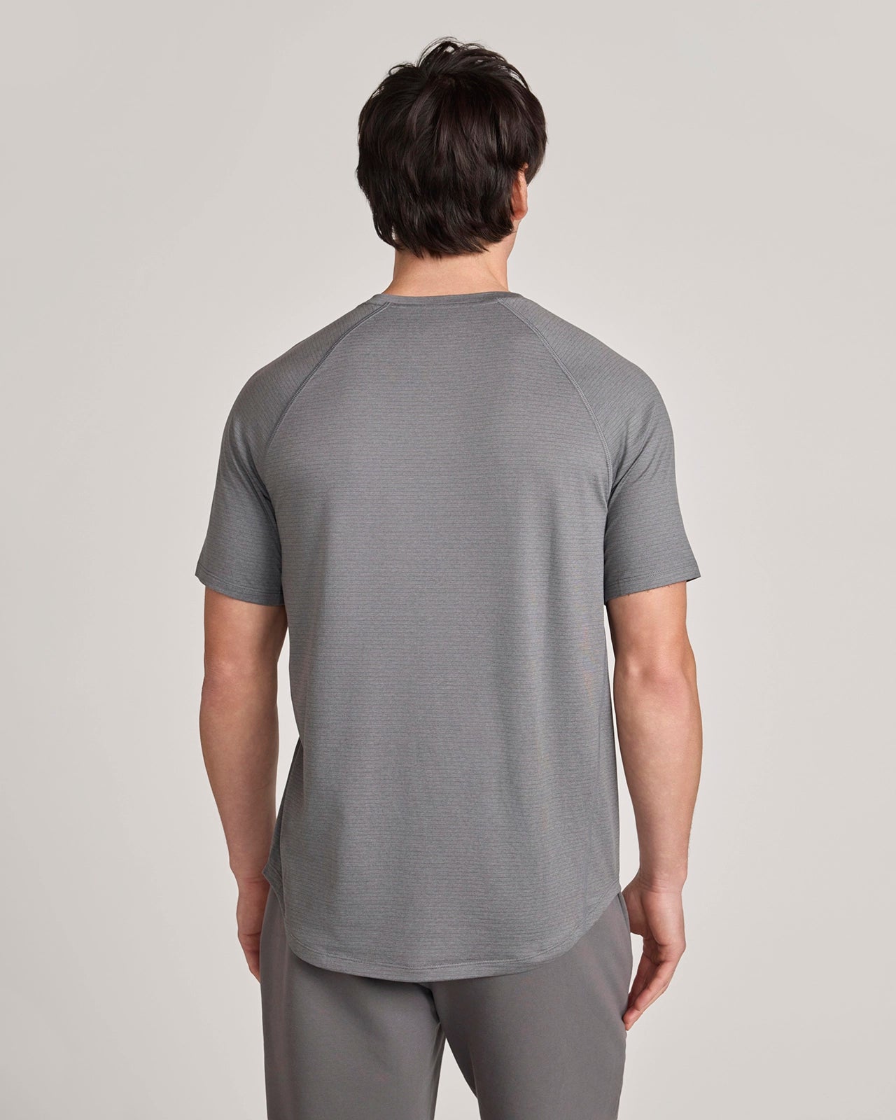 The Active Soft Stripe Sport Tee - Mid Grey