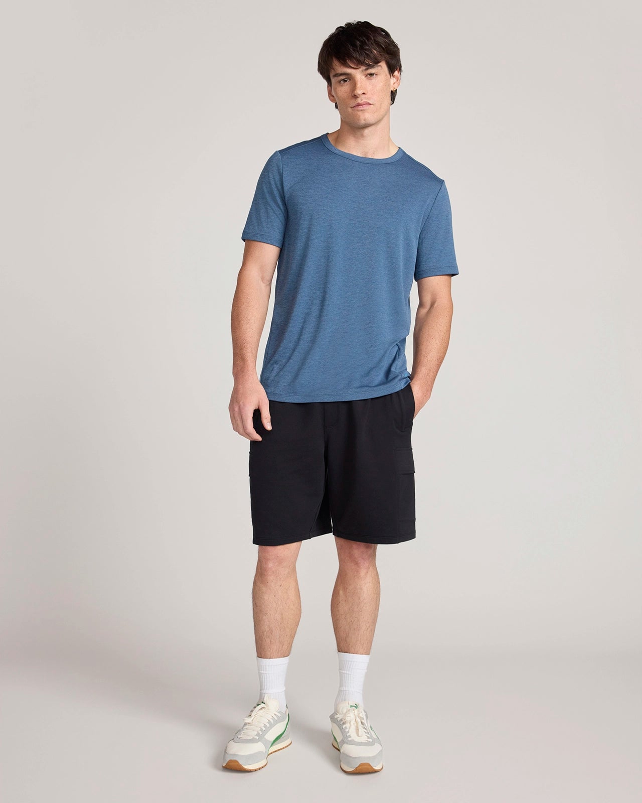The Active Coolmax Mosaic Tee - Bering Sea Blue