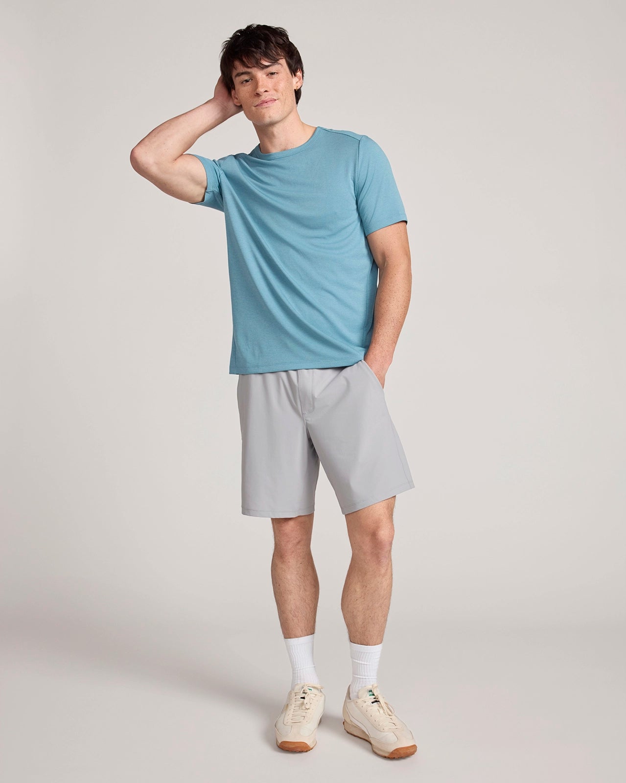 The Active Coolmax Mosaic Tee - Smoke Blue