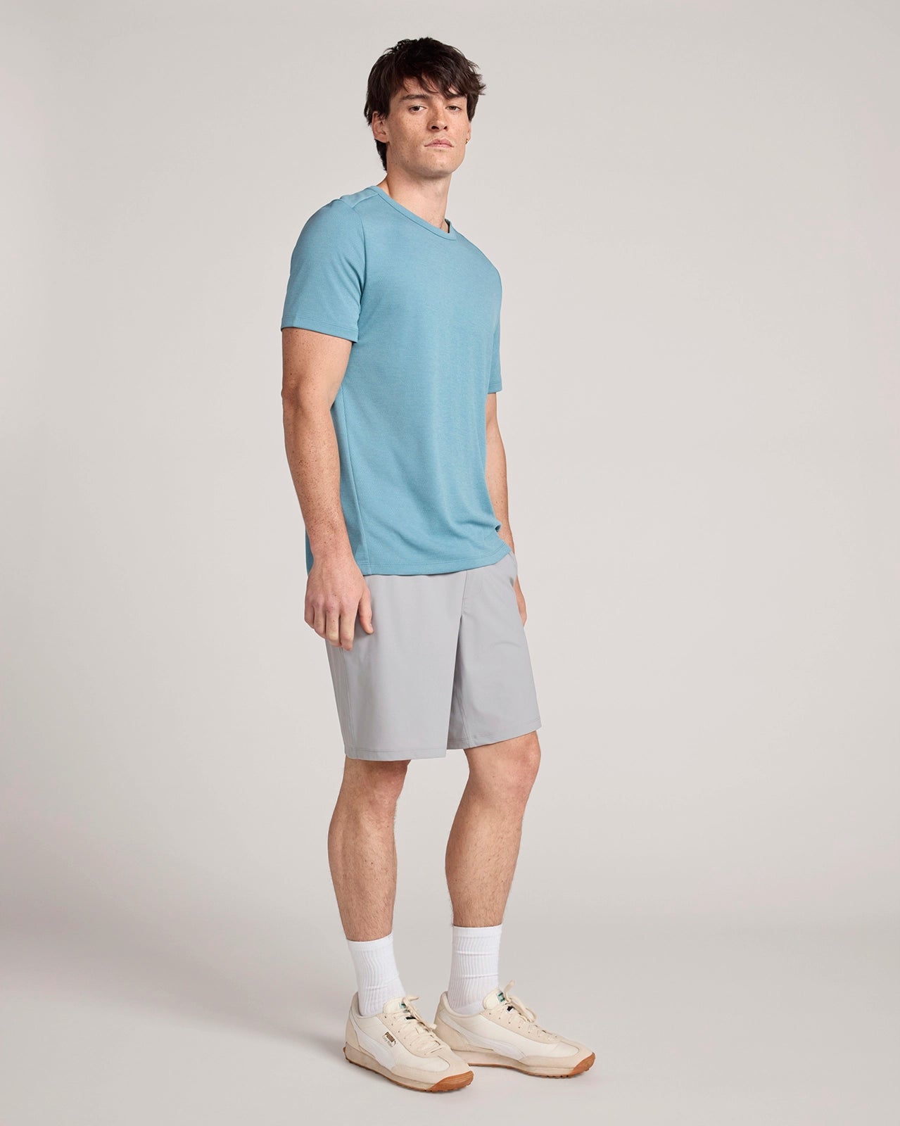 The Active Coolmax Mosaic Tee - Smoke Blue