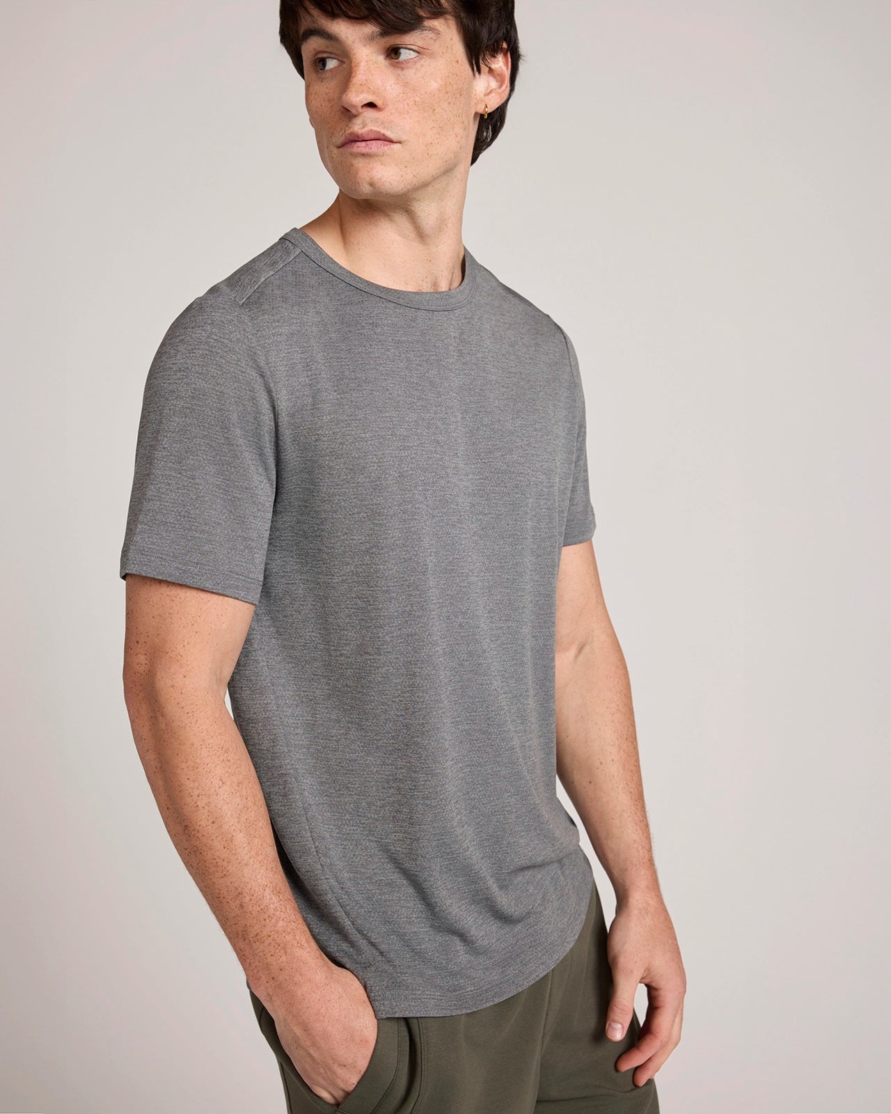 The Active Coolmax Mosaic Tee - Castle Rock Grey
