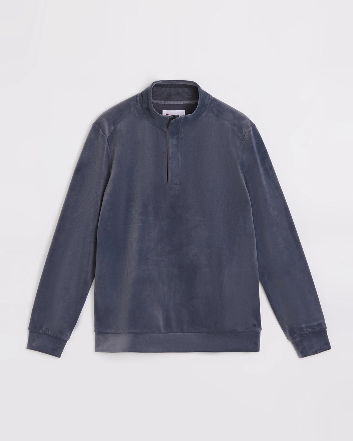 The Soft Luxe Fleece Quarter-Zip Top - Turbulence Blue