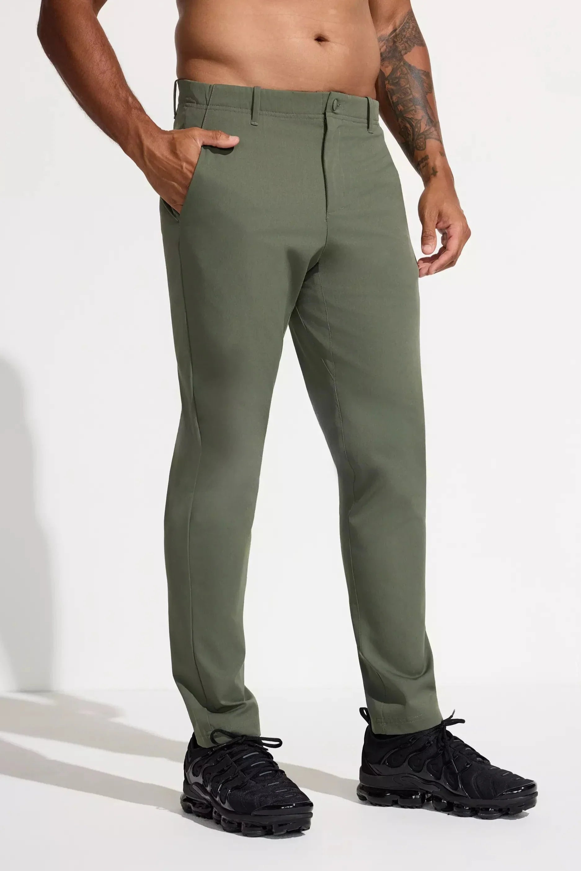 The Stretch Twill GRS Certified Recycled Poly Travel Pant - Green