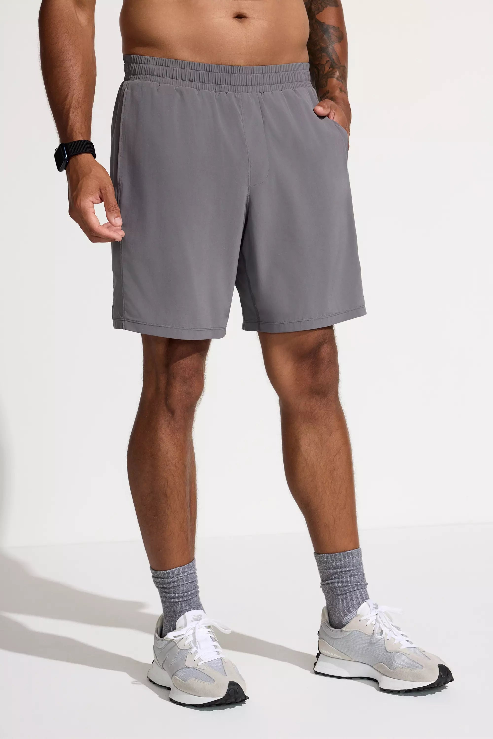 The Mesh-Liner GRS Certified Recycled Poly Swim Hybrid Short - Grey