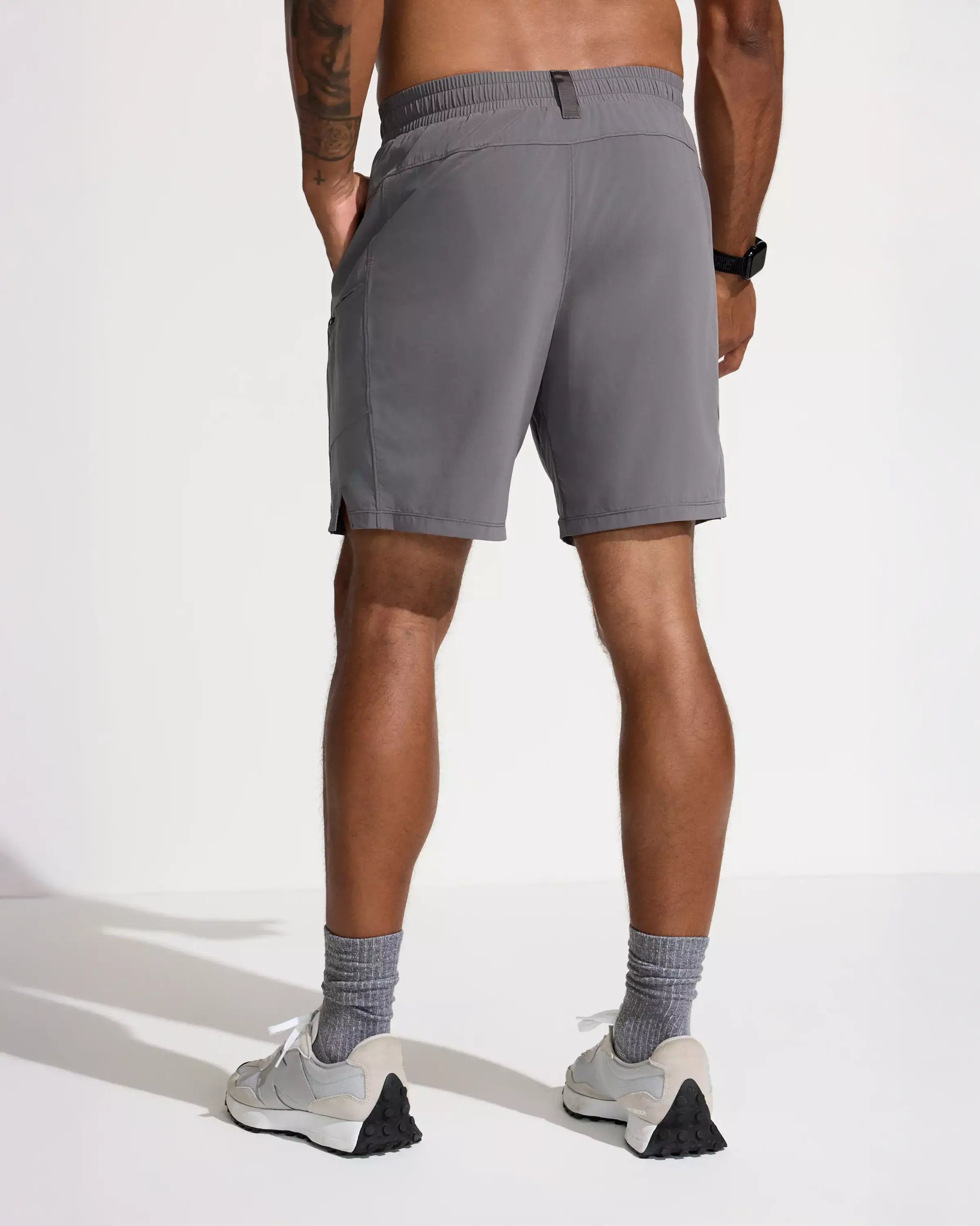 The Mesh-Liner GRS Certified Recycled Poly Swim Hybrid Short - Mid Grey