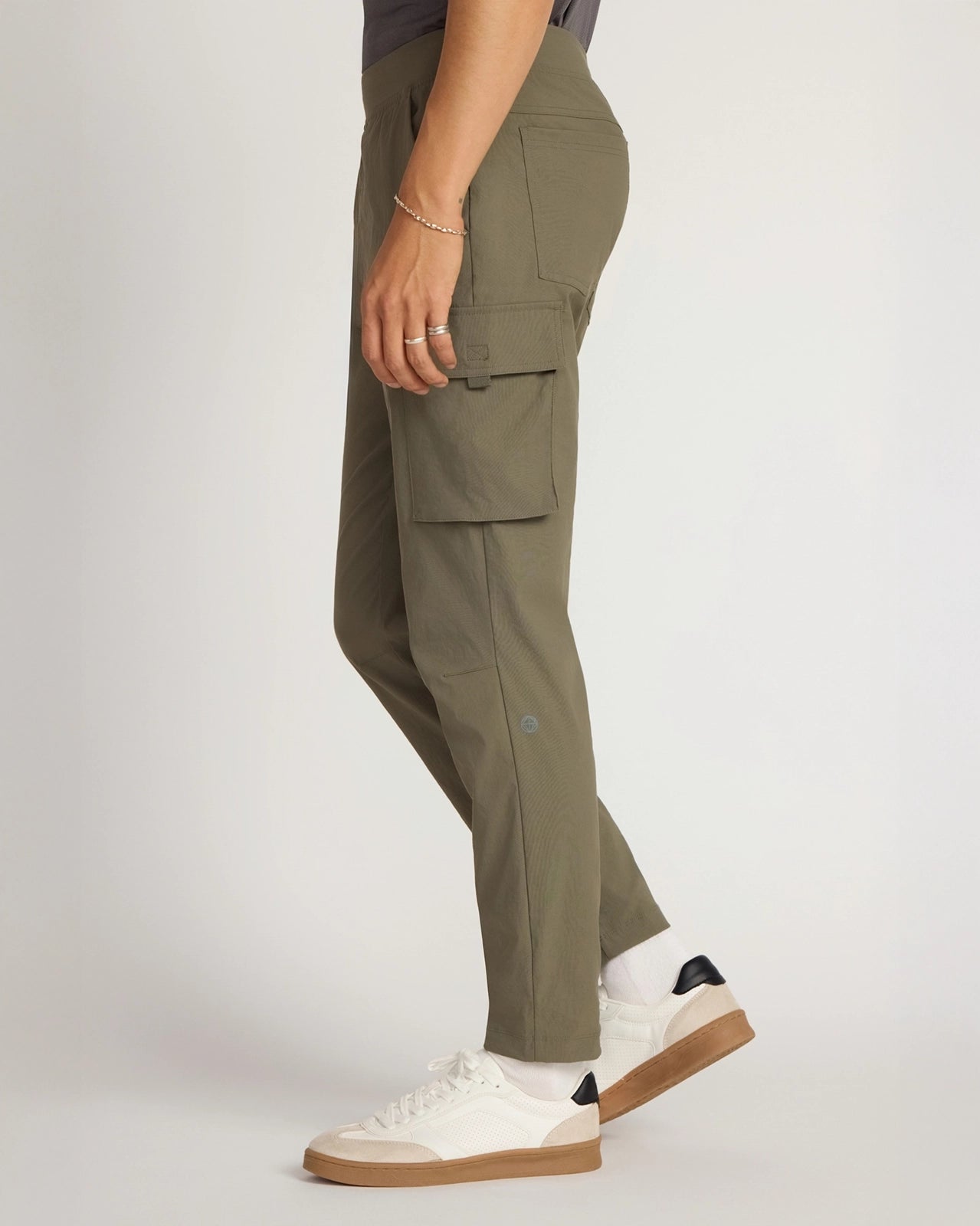The Soft Stretch GRS Certified Recycled Nylon Cargo Pants - Tea Leaf