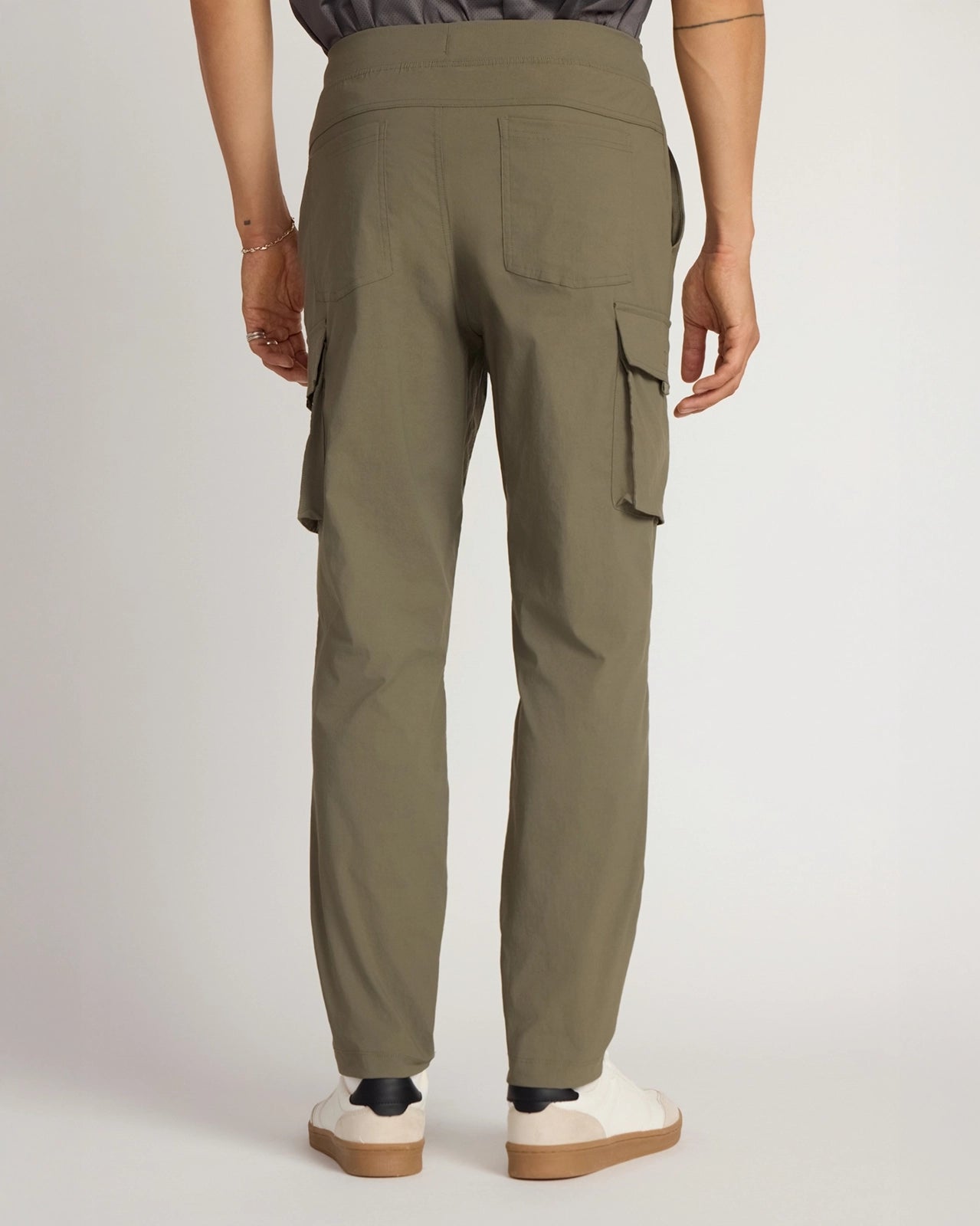 The Soft Stretch GRS Certified Recycled Nylon Cargo Pants - Tea Leaf