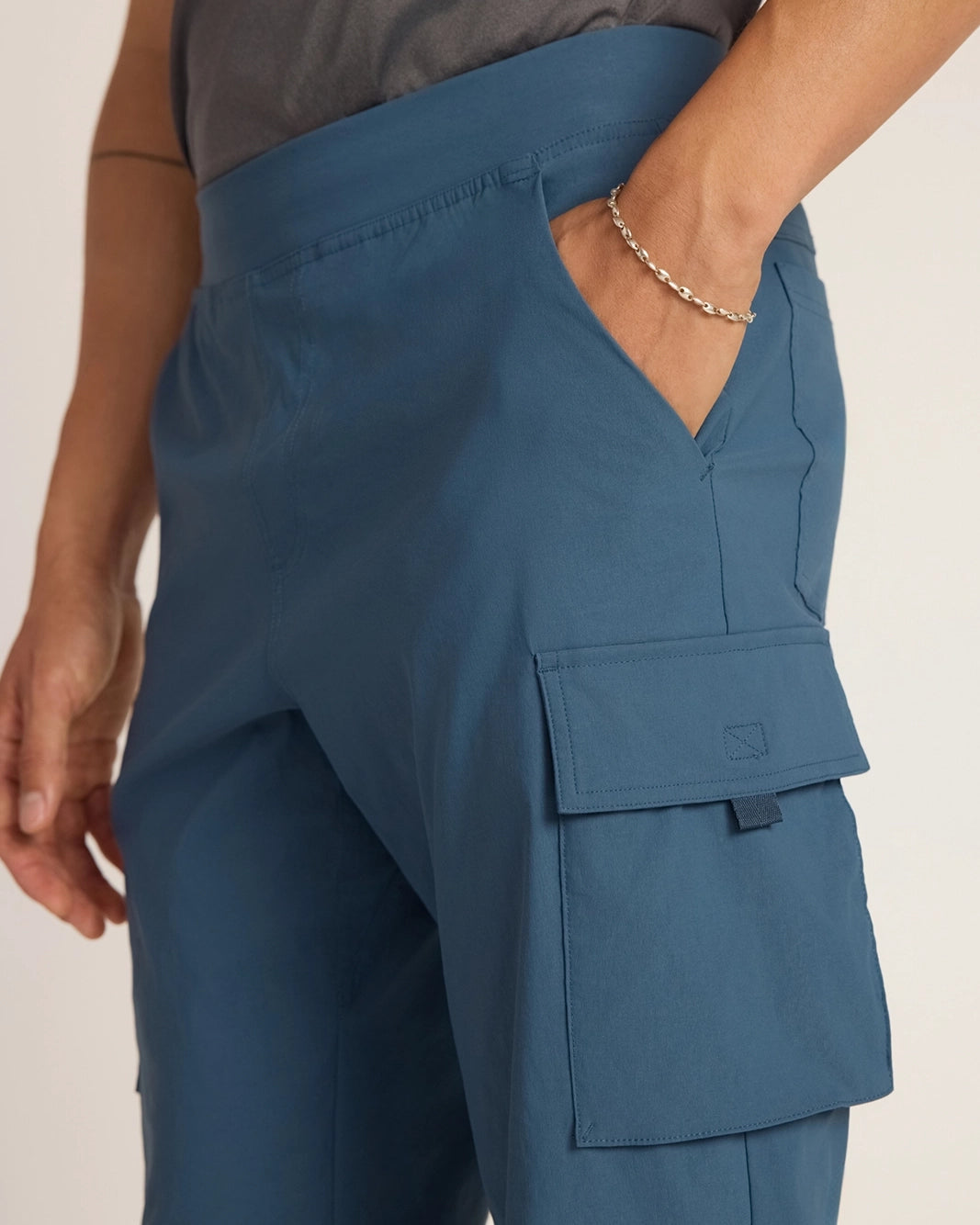 The Stretch GRS Certified Recycled Nylon Cargo Pant - Blue