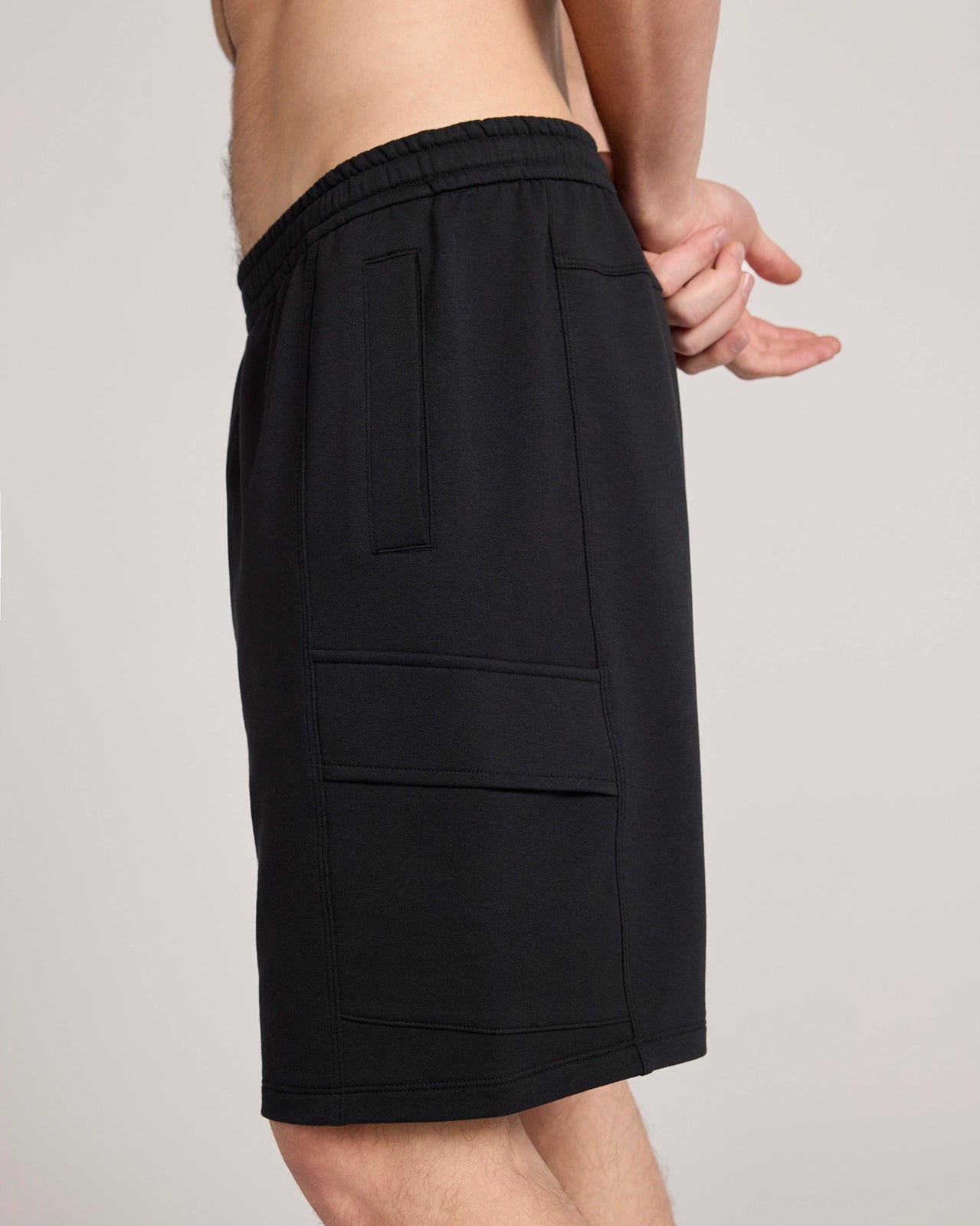 The Active Luxe Organic Cotton Terry Short - Black