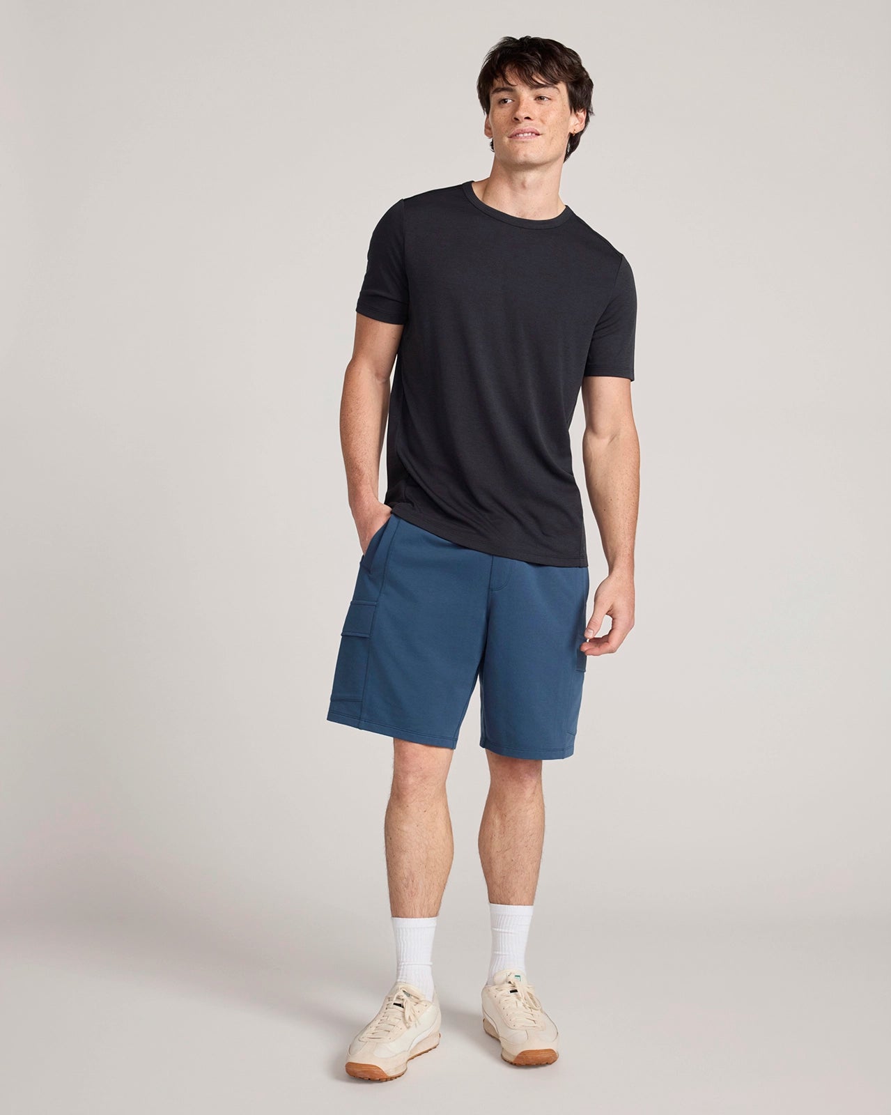 The Active Organic Cotton + GRS Certified Recycled Poly Lux Terry Short - Moonlight Ocean