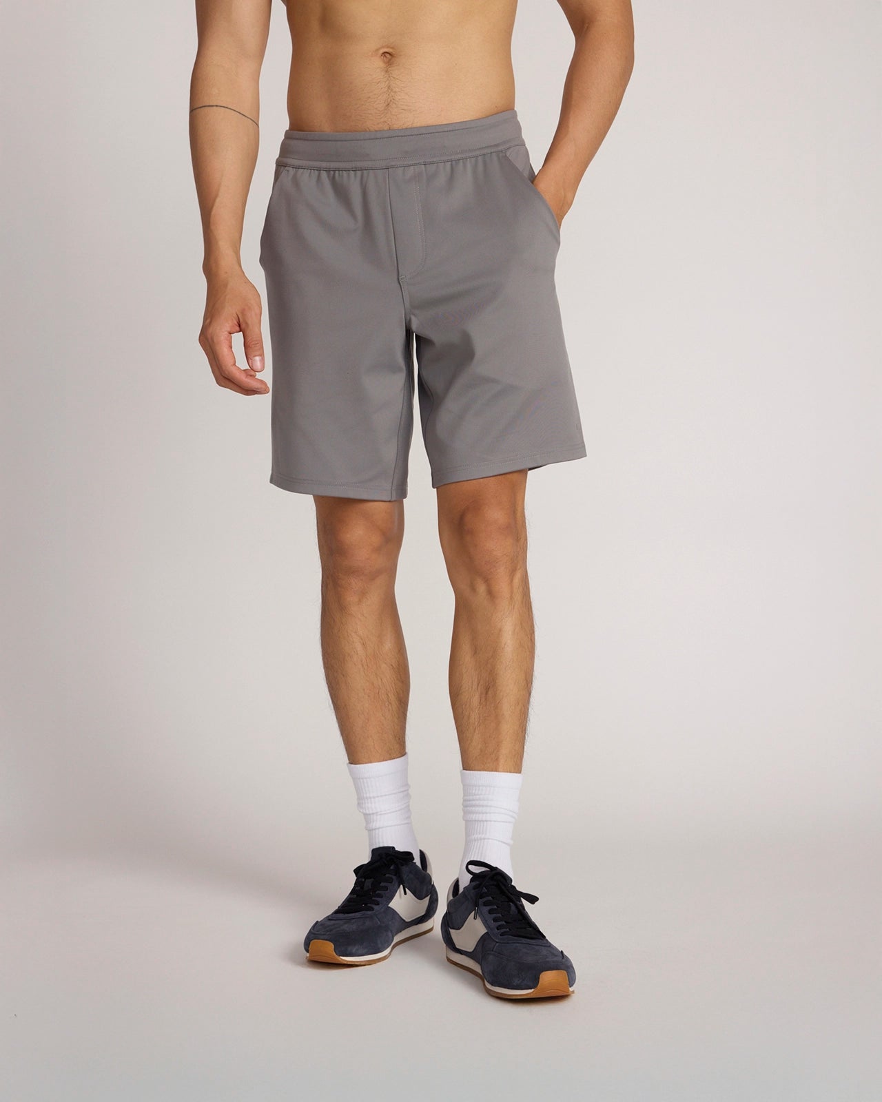 The Active Jacquard Short - Steel Grey