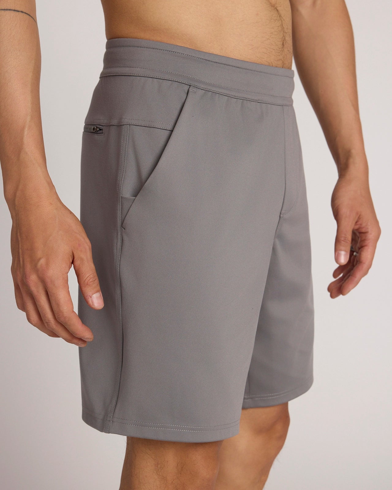 The Active Jacquard Short - Steel Grey