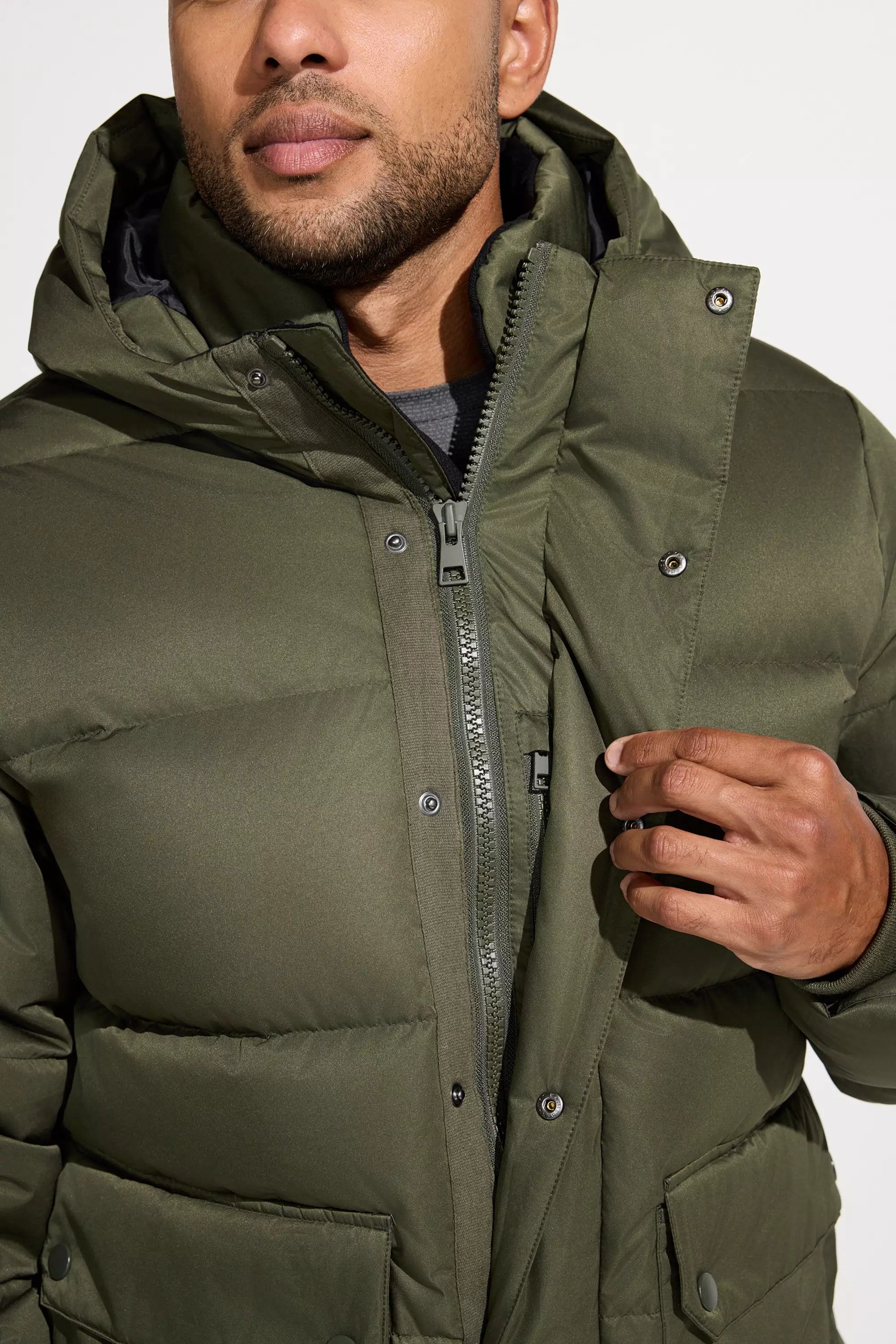 Men’s Down Fill Cargo Parka - Green