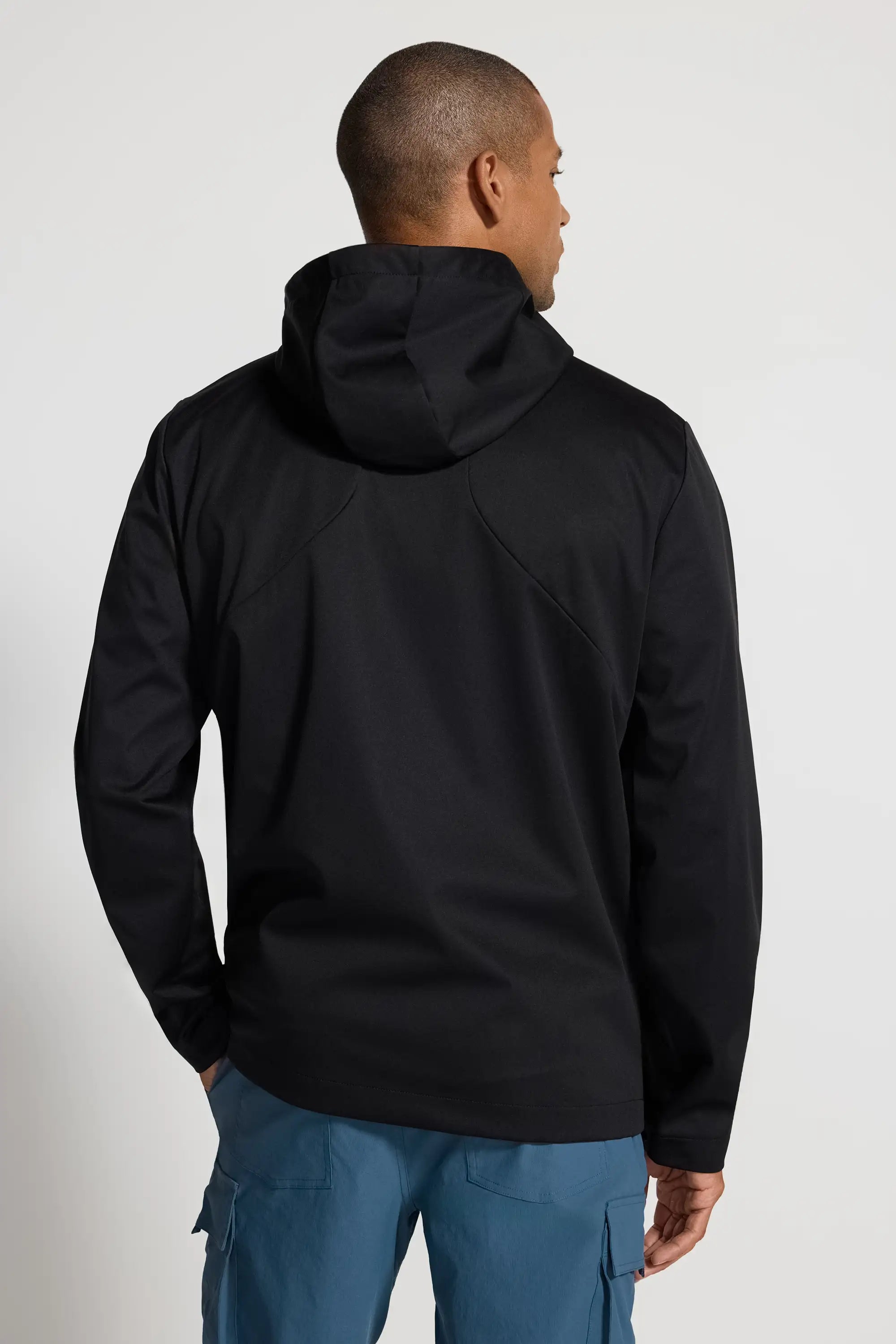 Men's Bonded Hooded Jacket - Black