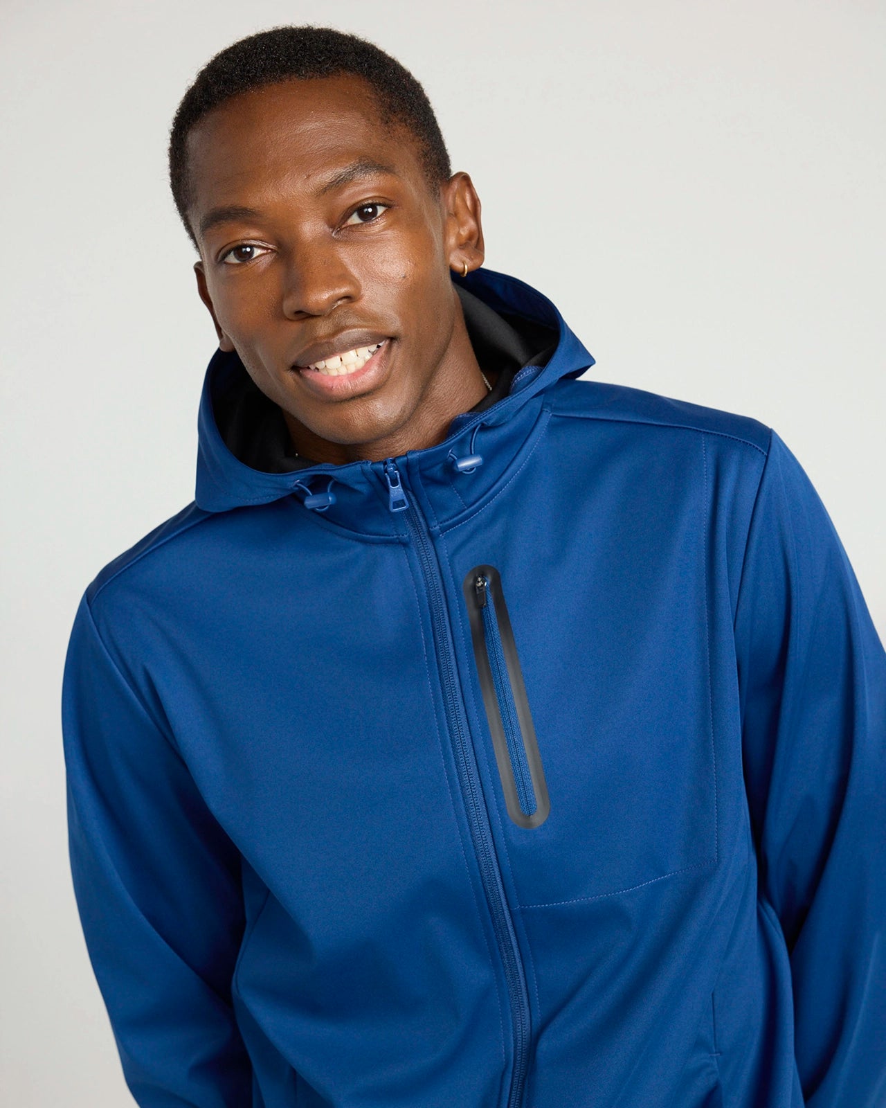 The Men's Wind + Water-Resistant GRS Certified Recycled Poly Jacket - Estate Blue