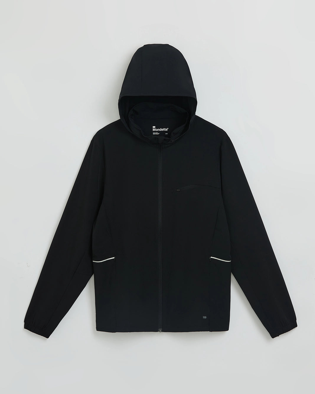 The Active Lightweight Reflective Full Zip Jacket - Black