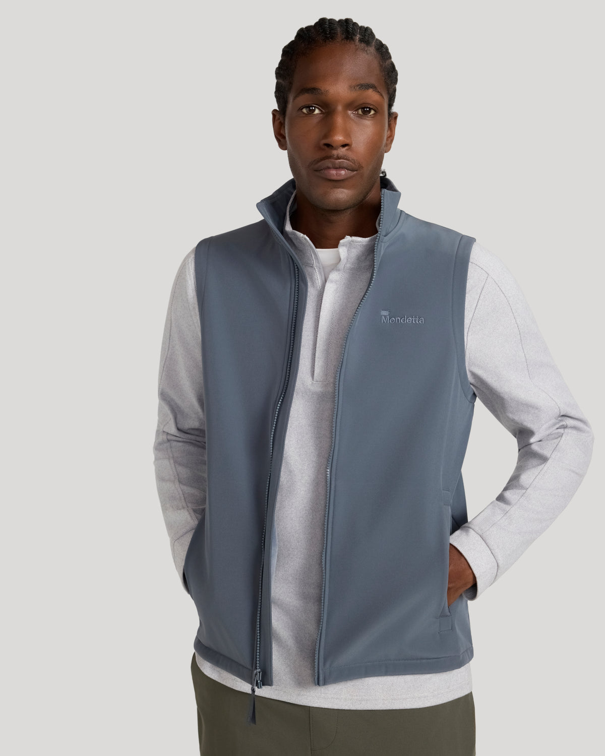 The Active Bonded Vest - Bluish Grey