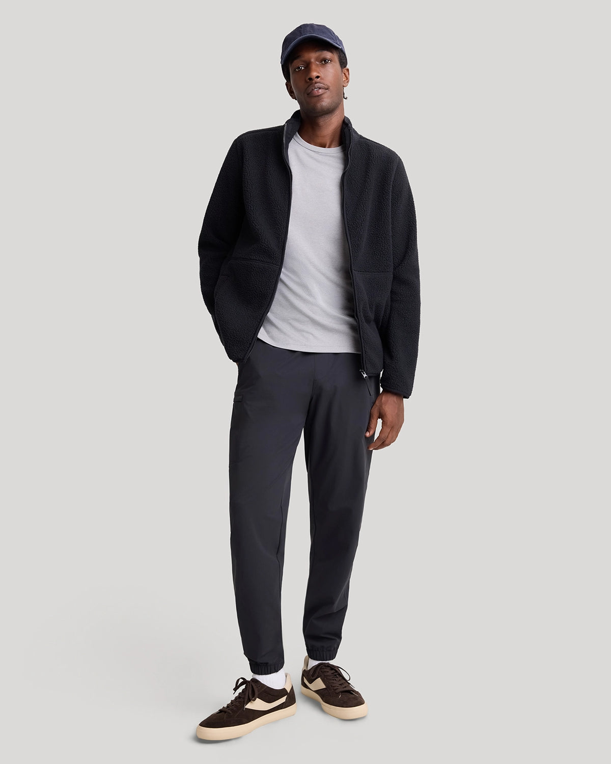 The Soft Luxe Berber Full Zip Jacket - Black