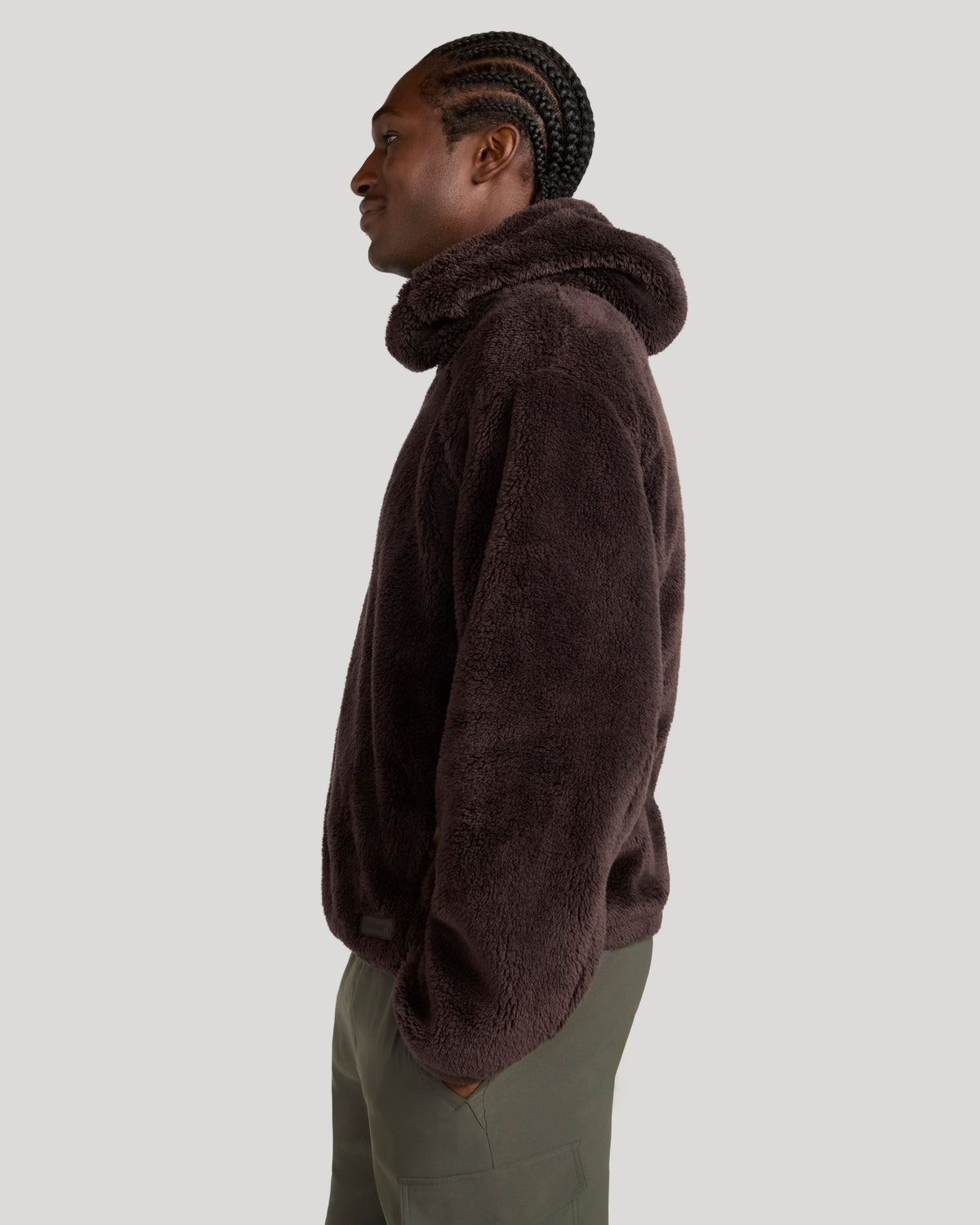 The Power Fleece Popover Hoodie - Chocolate Torte