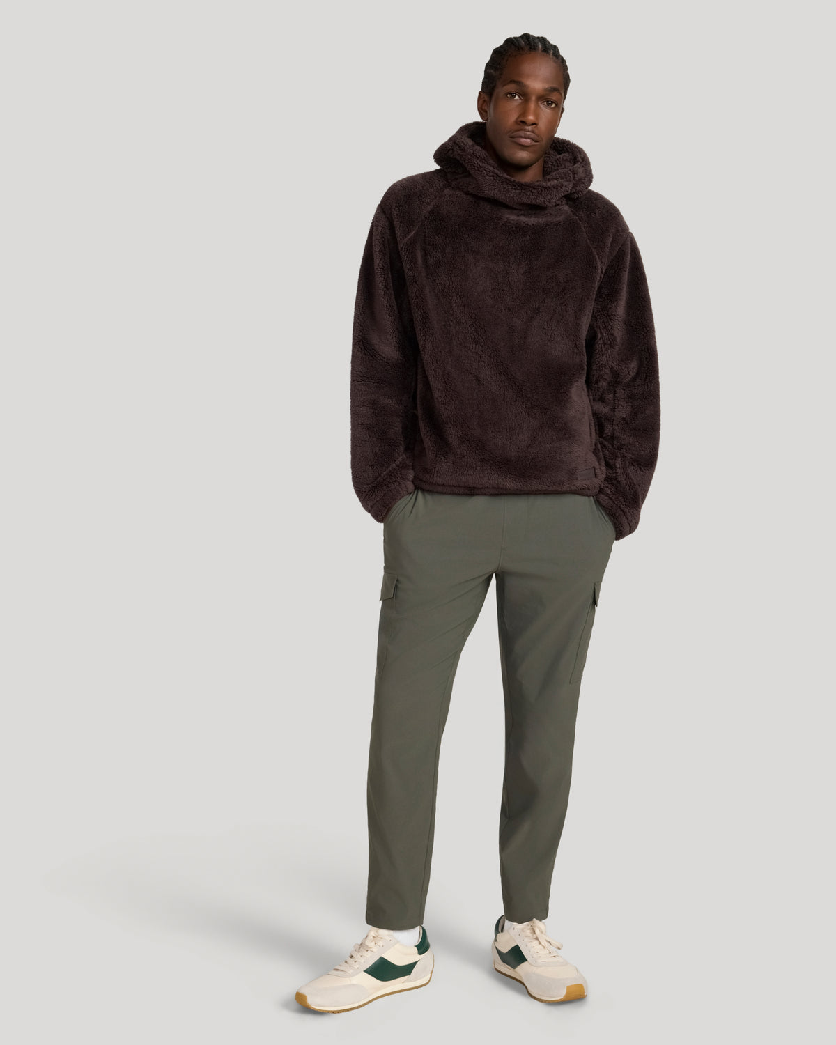 The Power Fleece Popover Hoodie - Chocolate Torte