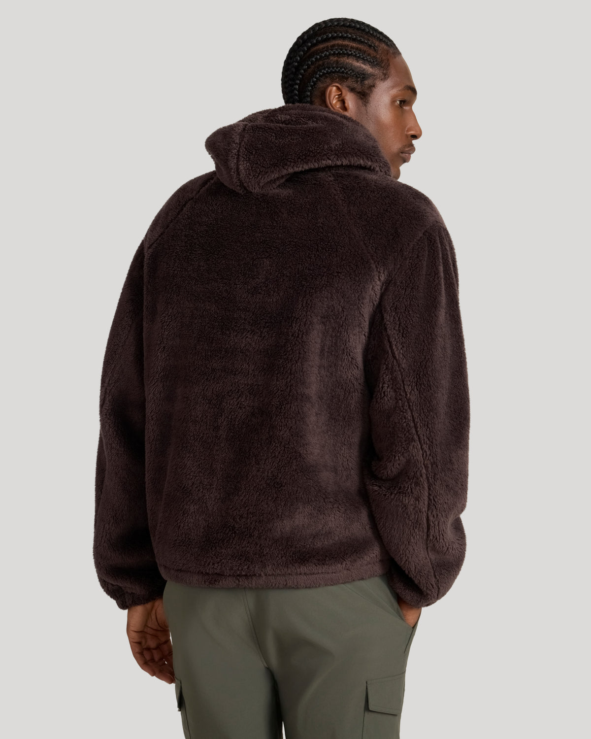 The Power Fleece Popover Hoodie - Chocolate Torte