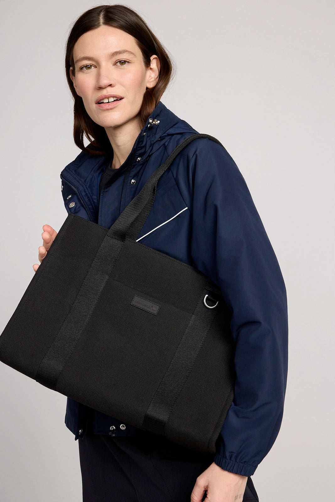 The GRS Certified Recycled Poly Canvas Tote - Black