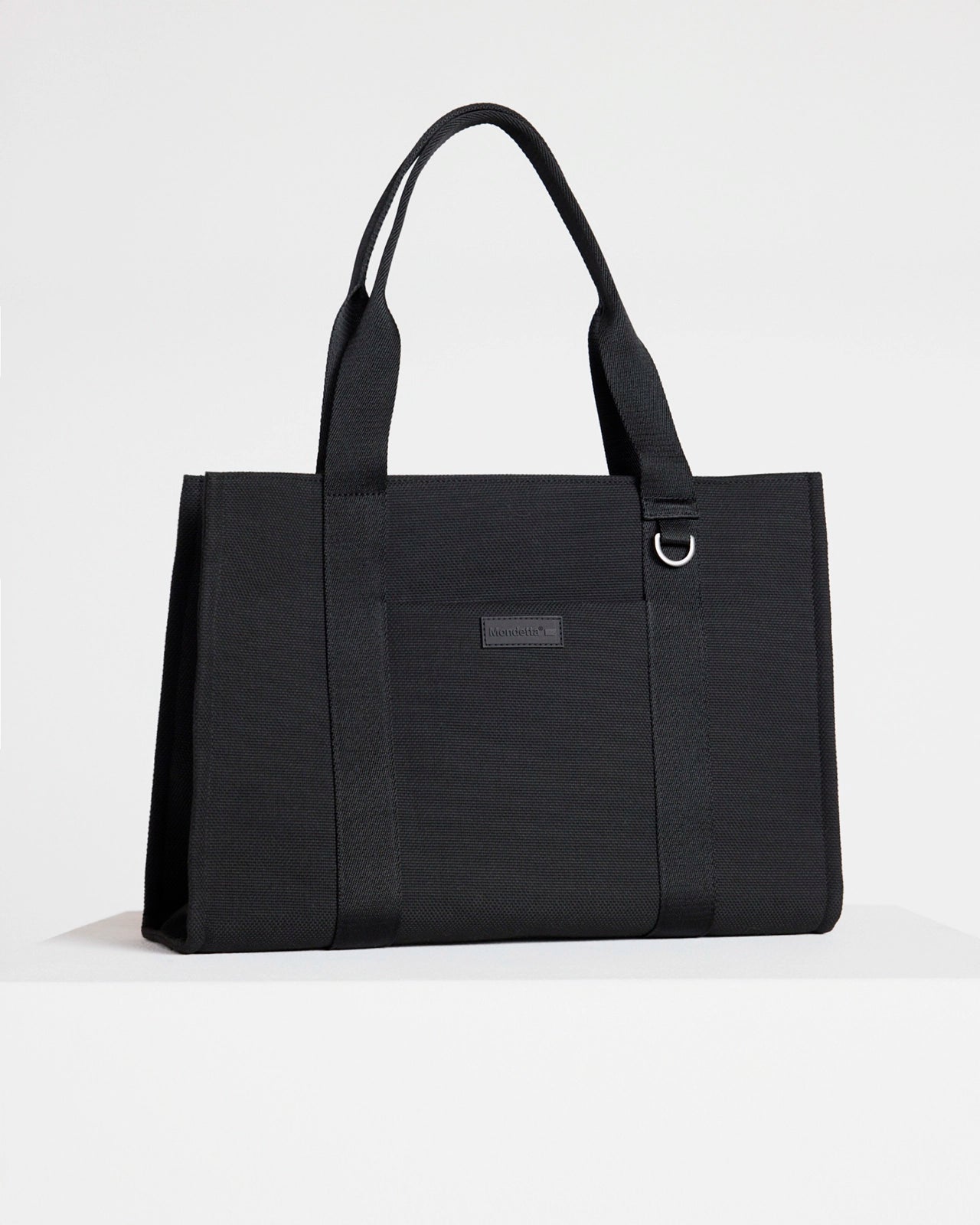 The GRS Certified Recycled Poly Canvas Tote - Black