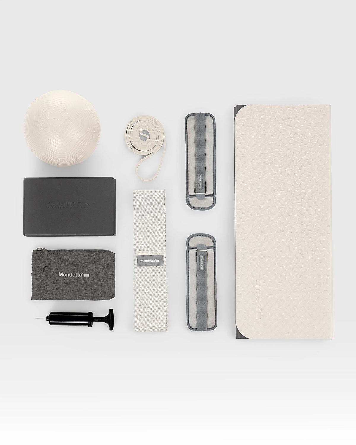 For general description, go to 'Main Product Description' region - The Yoga/Pilates Home Set - Grey