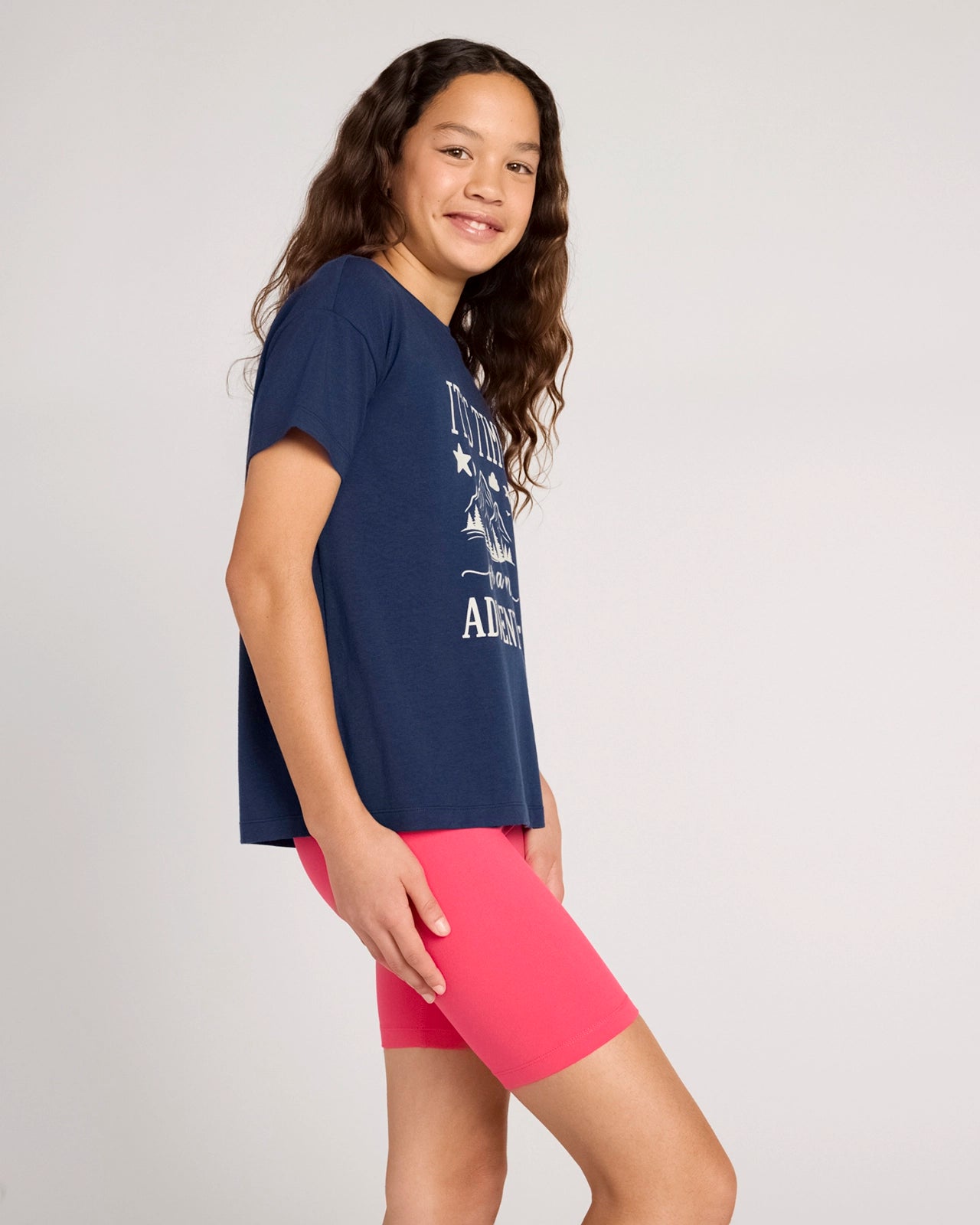 The Active Organic Cotton + TENCEL™ Modal Graphic Tee - Navy Blazer