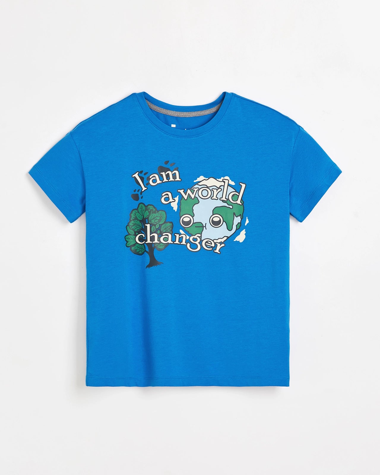The Kids Active Organic Cotton Graphic Tee - French Blue