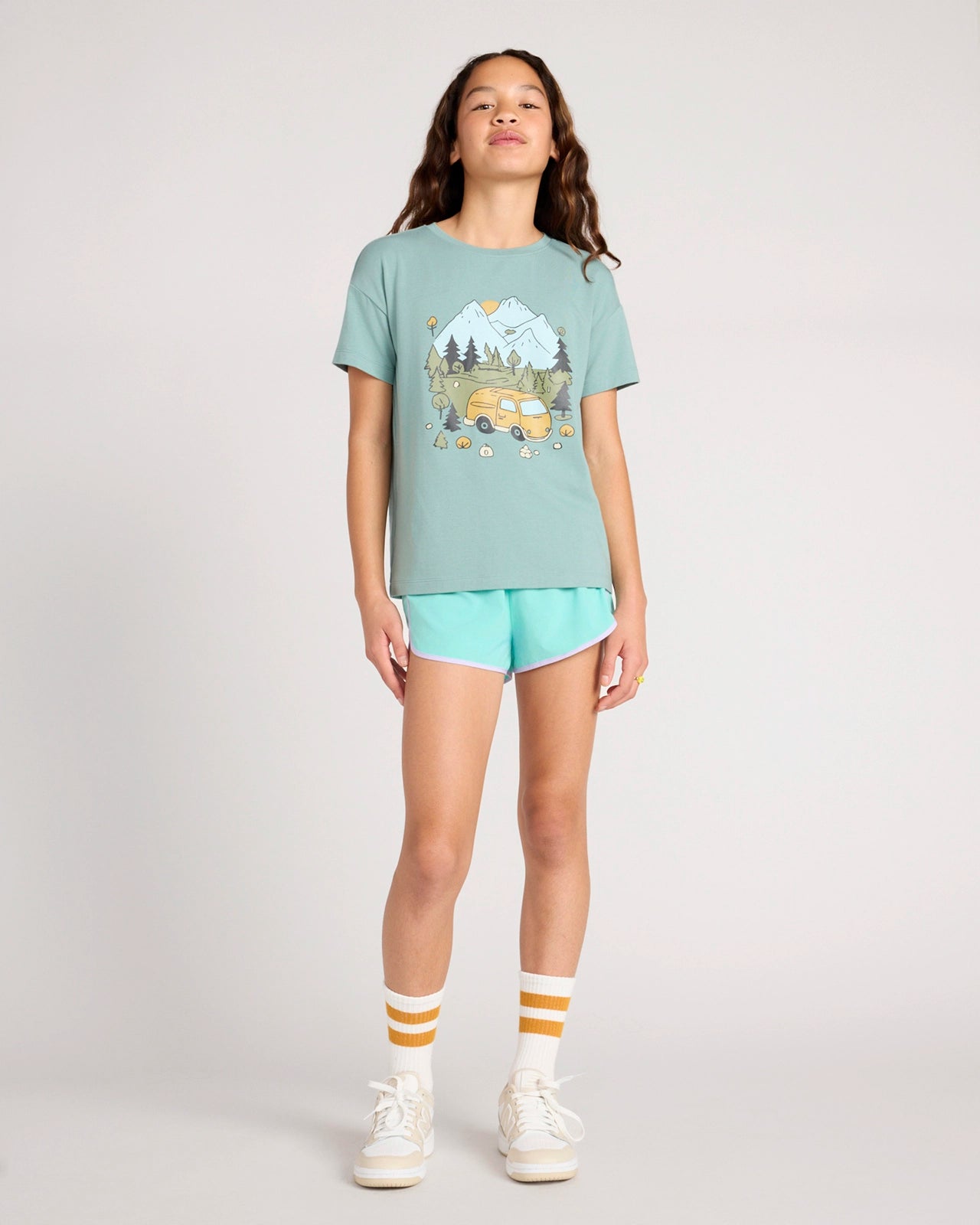 The Active Organic Cotton + TENCEL™ Modal Graphic Tee - Trellis Green