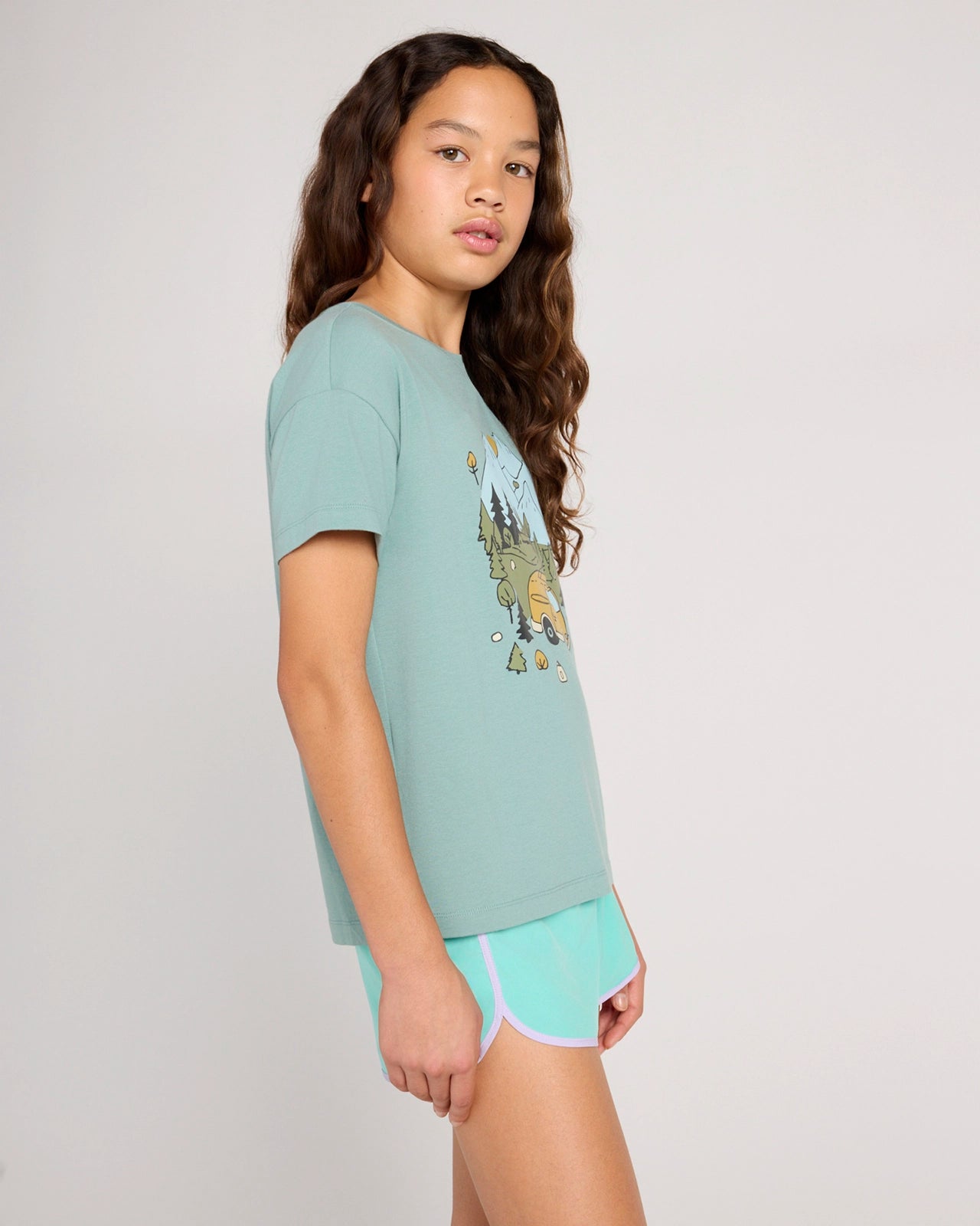 The Active Organic Cotton + TENCEL™ Modal Graphic Tee - Trellis Green