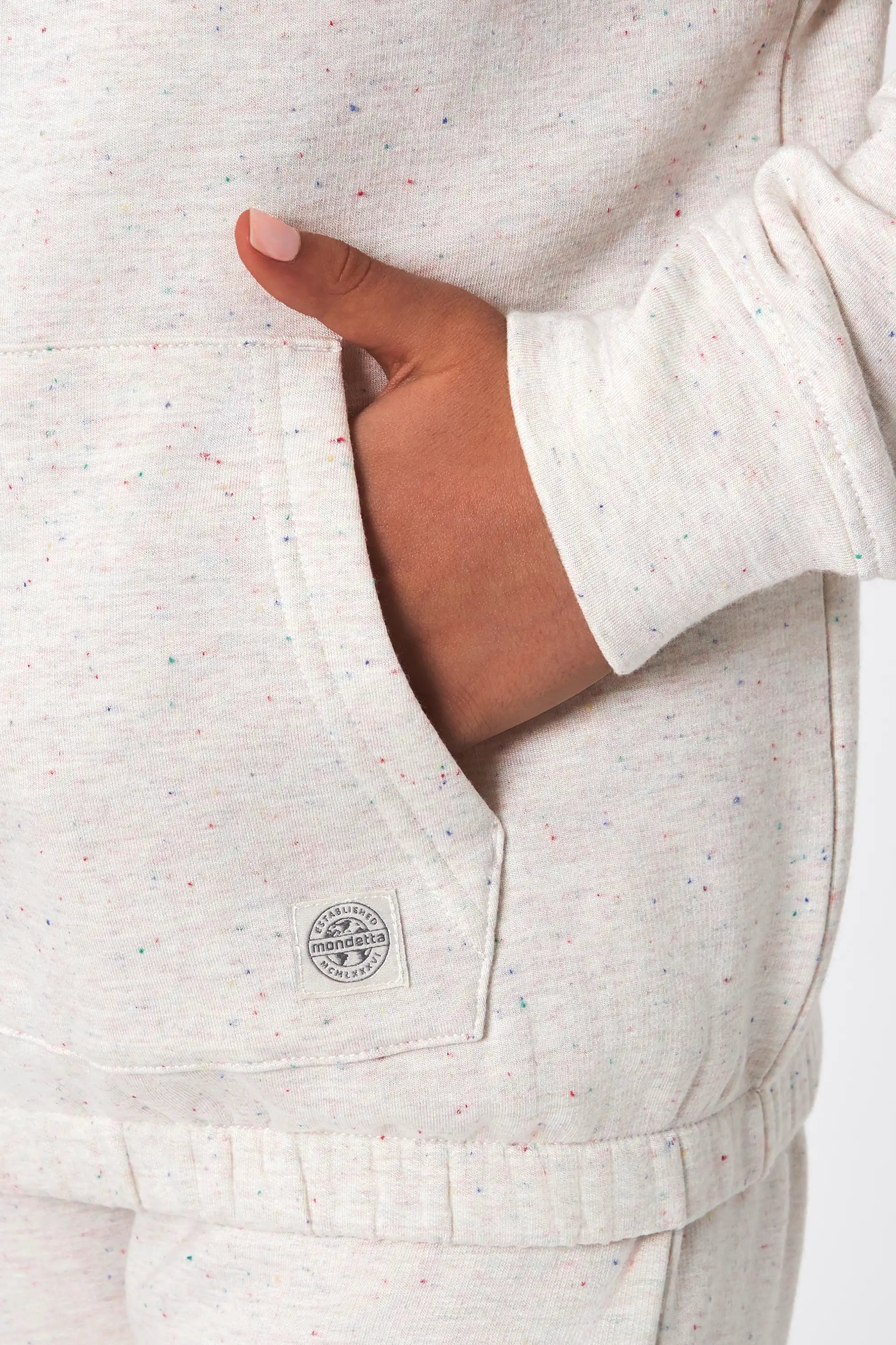 The Girls' Ecovero™ + GRS Certified Recycled Poly Candy Fleece Hoodie - Light Gray