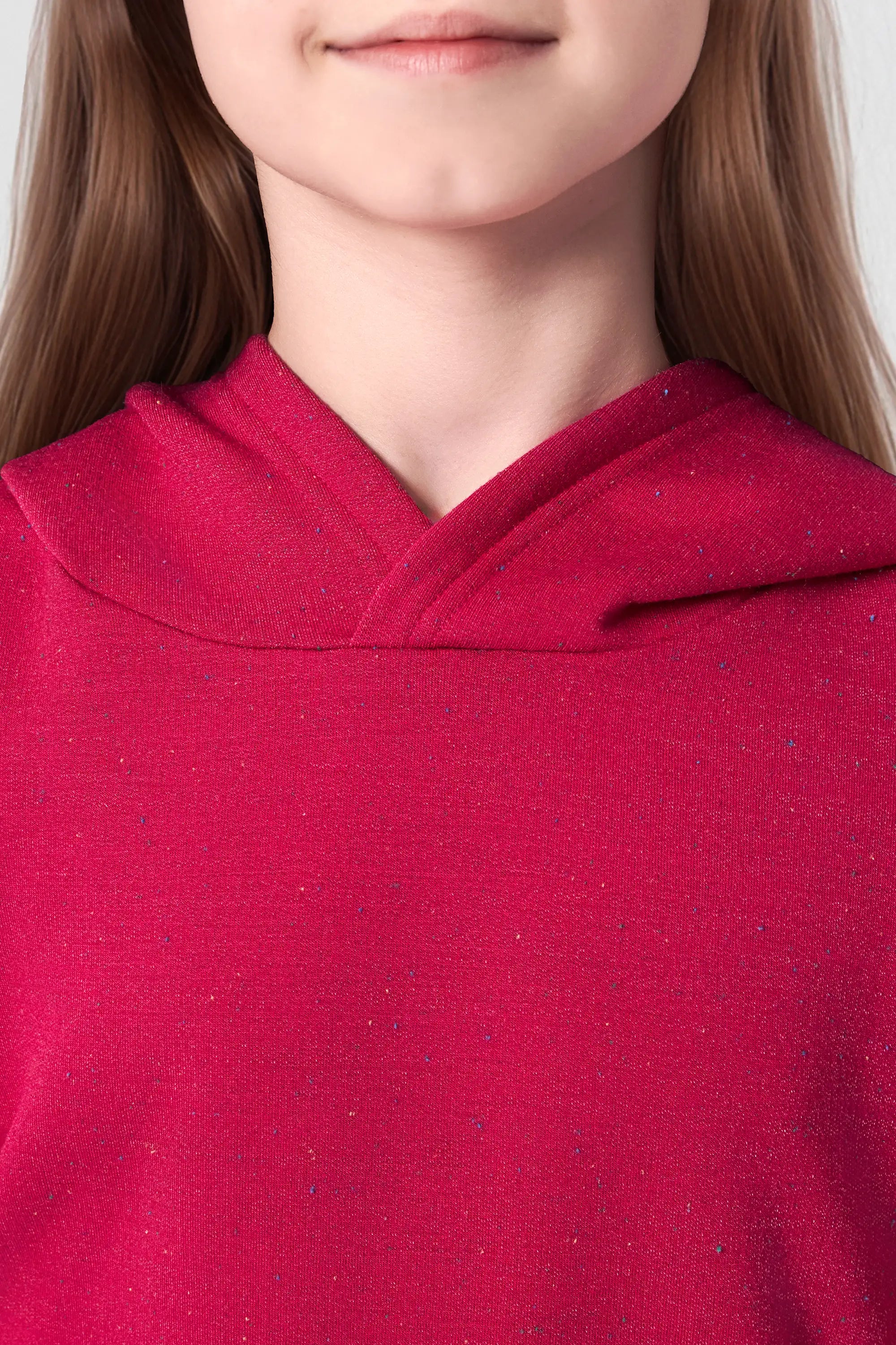 The Girls' Ecovero™ + GRS Certified Recycled Poly Candy Fleece Hoodie - Pink