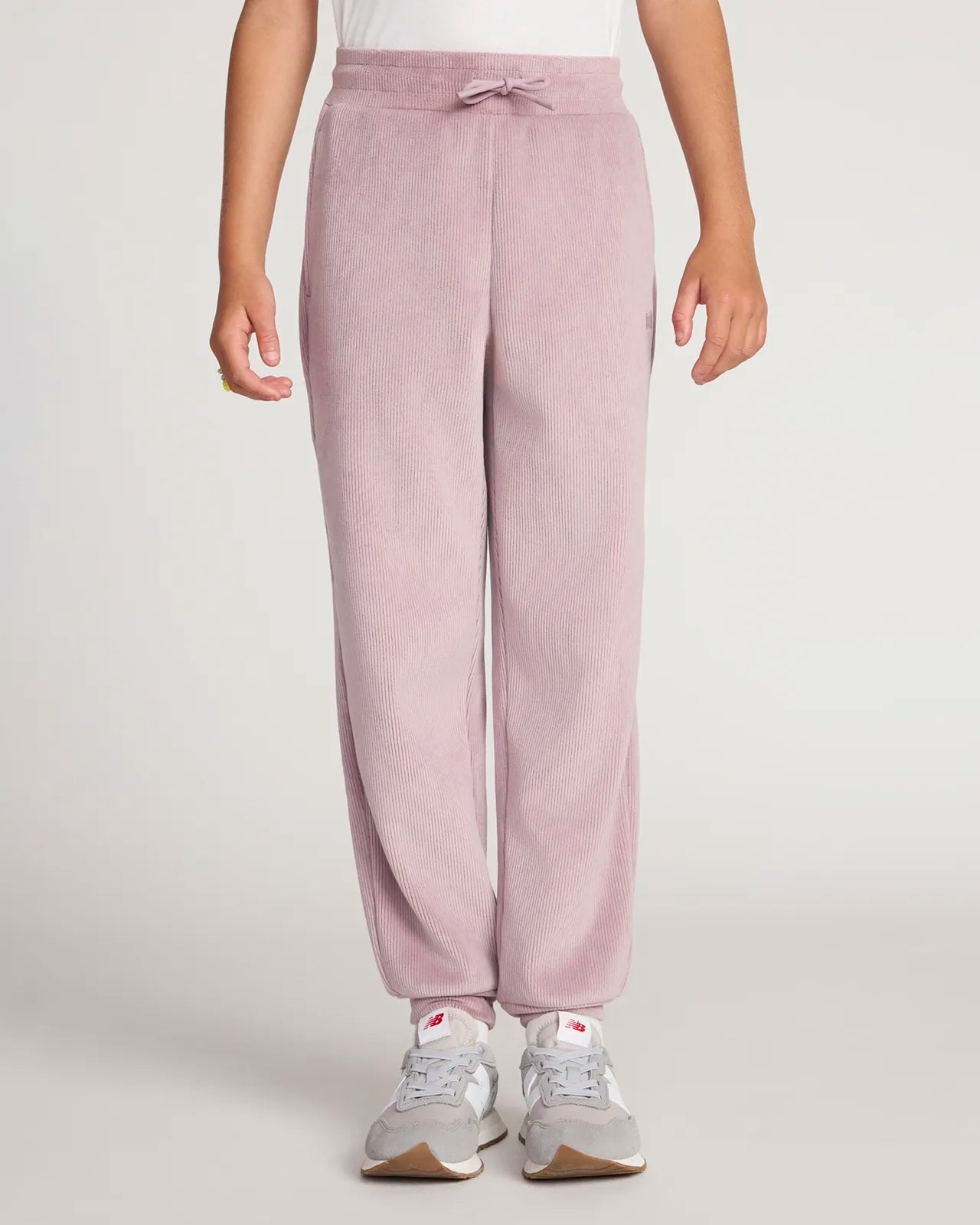 The Girls' Cozy Corduroy GRS Certified Recycled Poly Jogger - Light Blush Purple