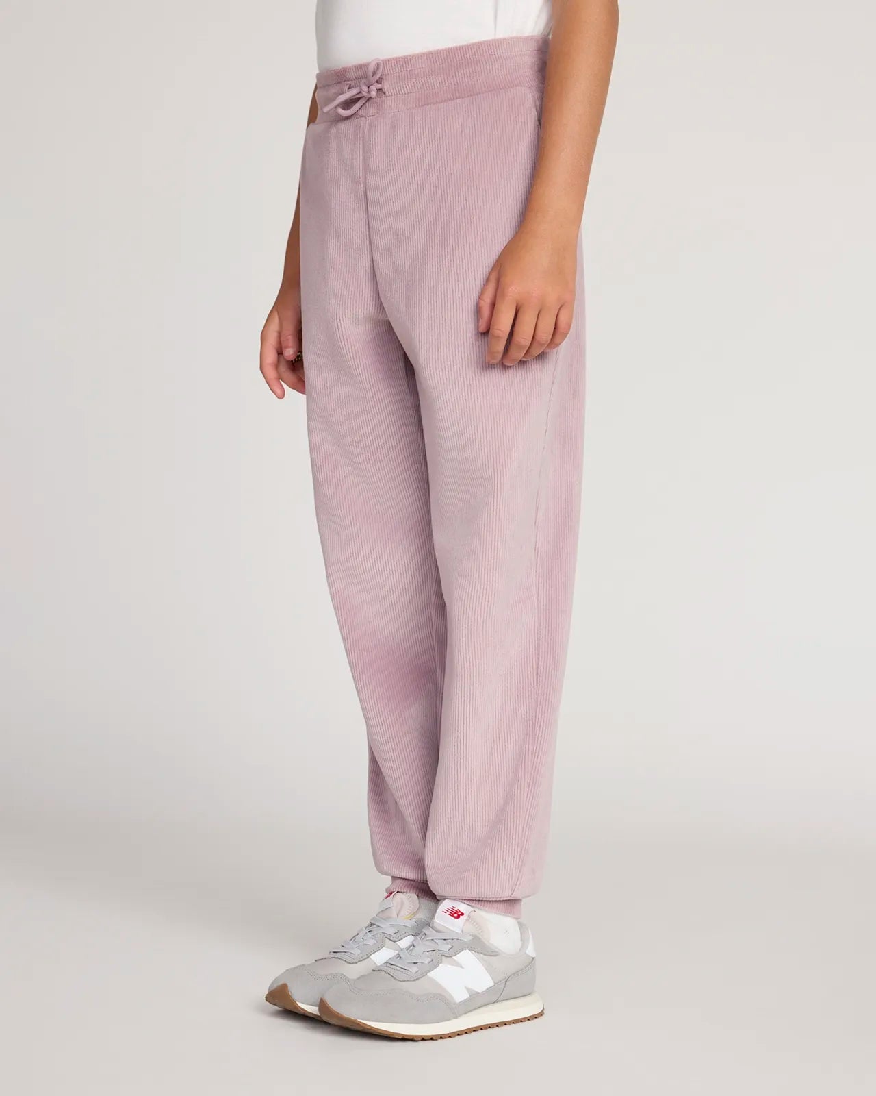 The Girls' Cozy Corduroy GRS Certified Recycled Poly Jogger - Light Blush Purple